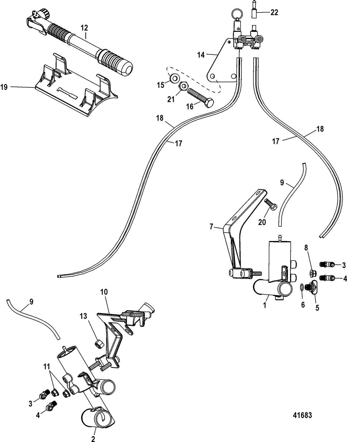 MERCRUISER 496 MAG. STERNDRIVE WATER DRAIN SYSTEM