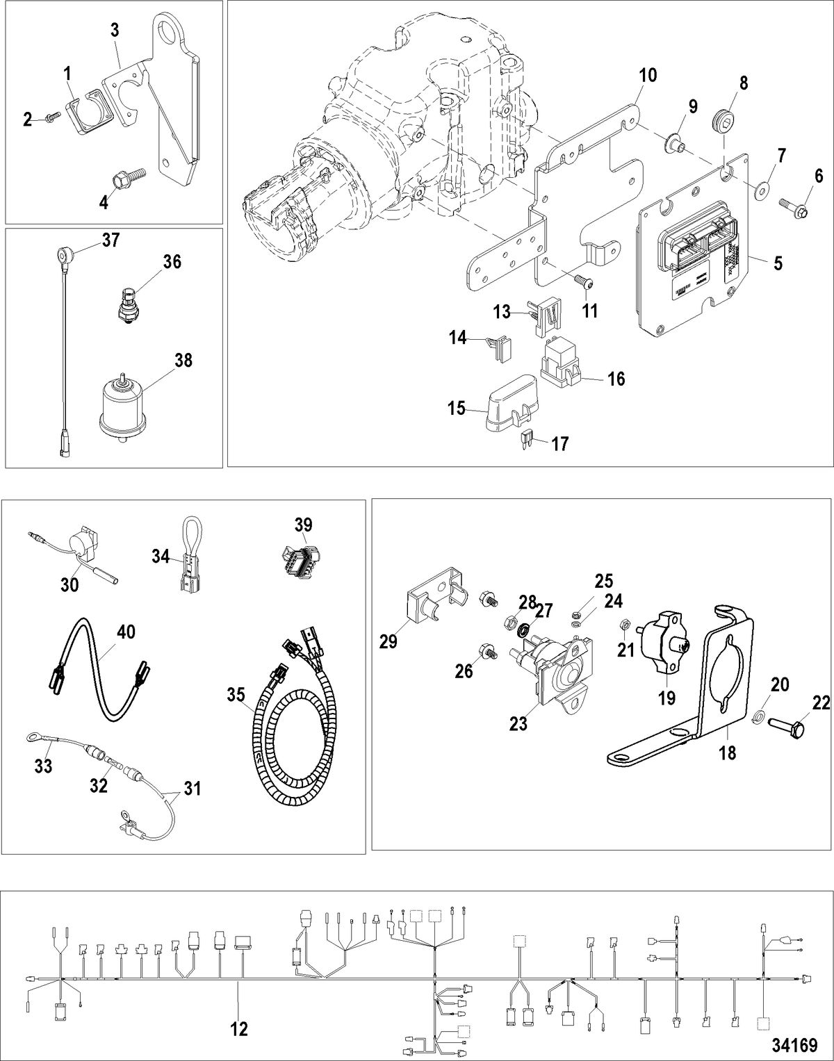 MERCRUISER 383 MAG STROKER BRAVO-REMAN Electrical Components