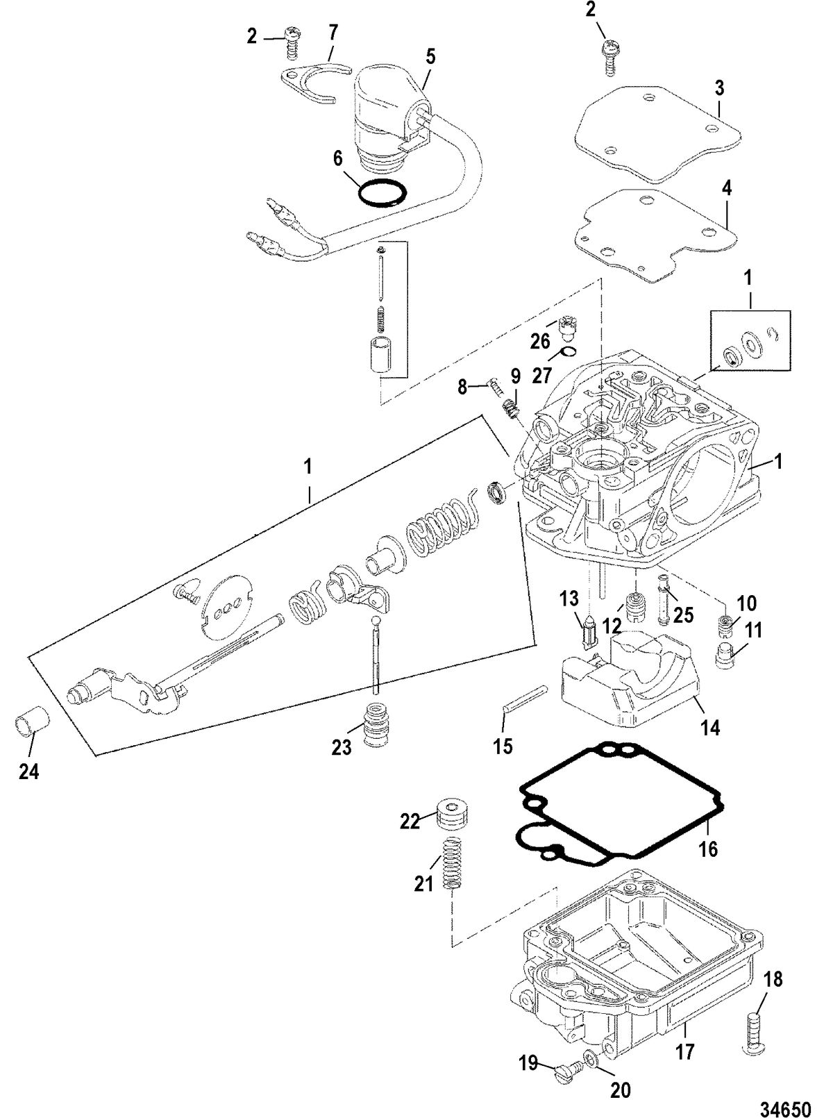 MERCURY/MARINER 25 (4-STROKE) Carburetor