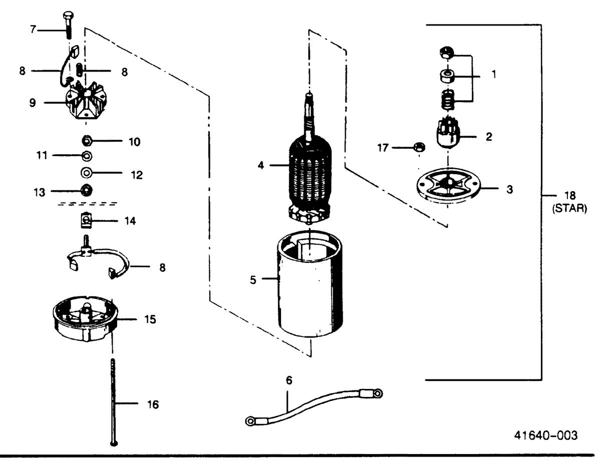 FORCE FORCE 1989 50 H.P. "A" MODELS ELECTRIC STARTER