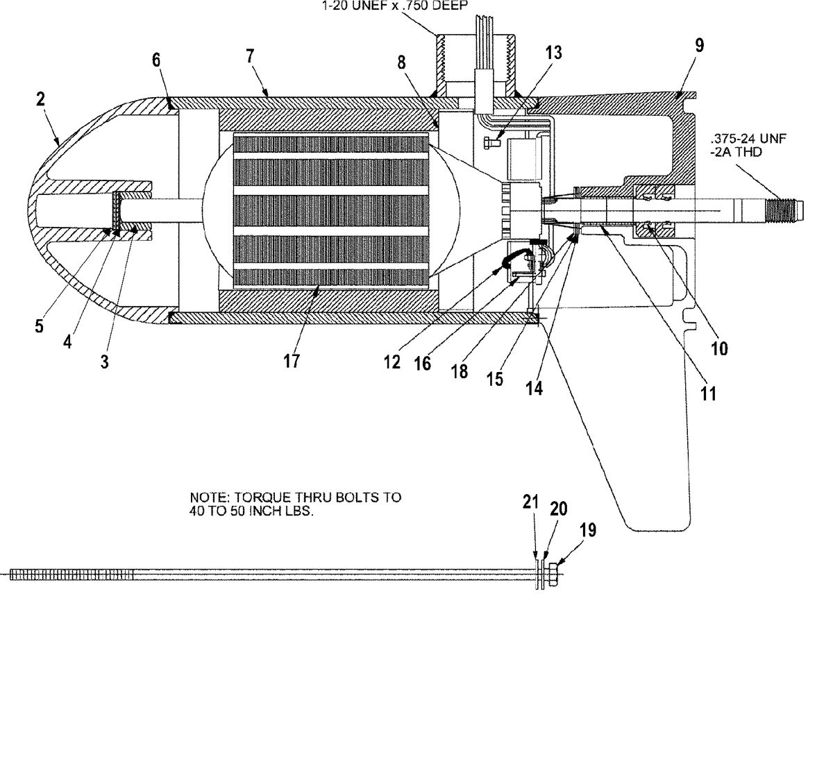 TROLLING MOTOR MOTORGUIDE BILL DANCE SERIES Lower Unit Assembly(54# - 5/2 Speed) (MDF397102)