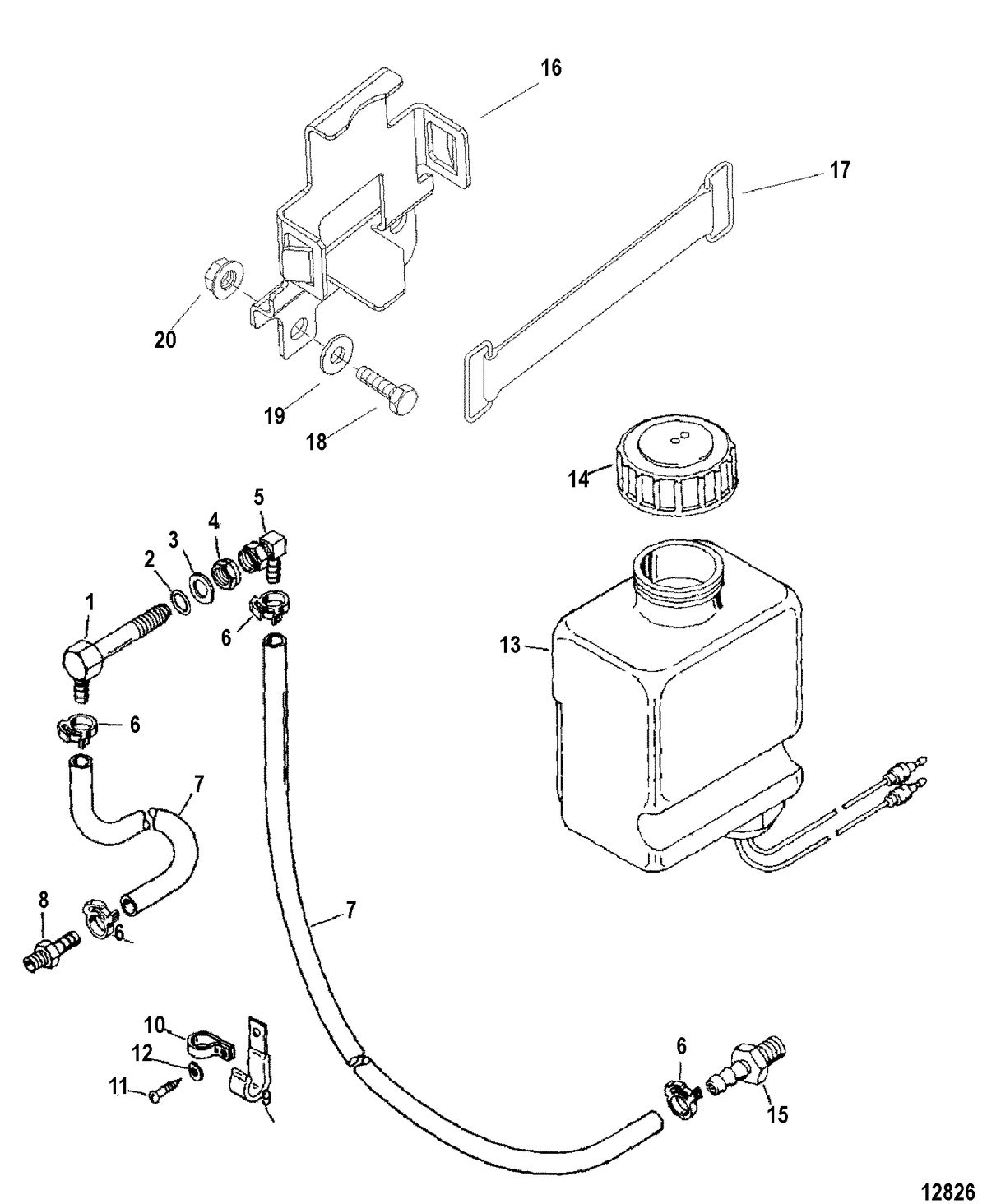 MERCRUISER D4.2L-300 D-TRONIC DIESEL OIL RESERVOIR COMPONENTS(STERN DRIVE)