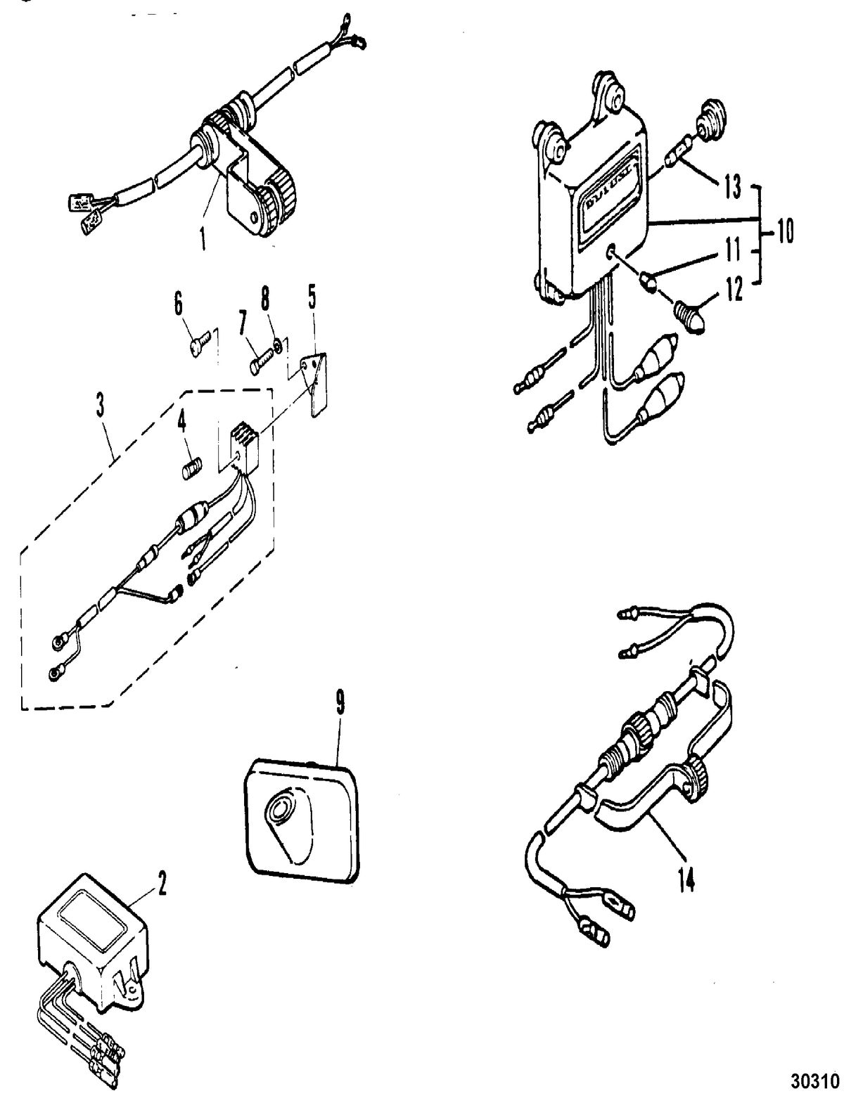 MARINER 8 HP W/MARATHON OPTIONAL PARTS
