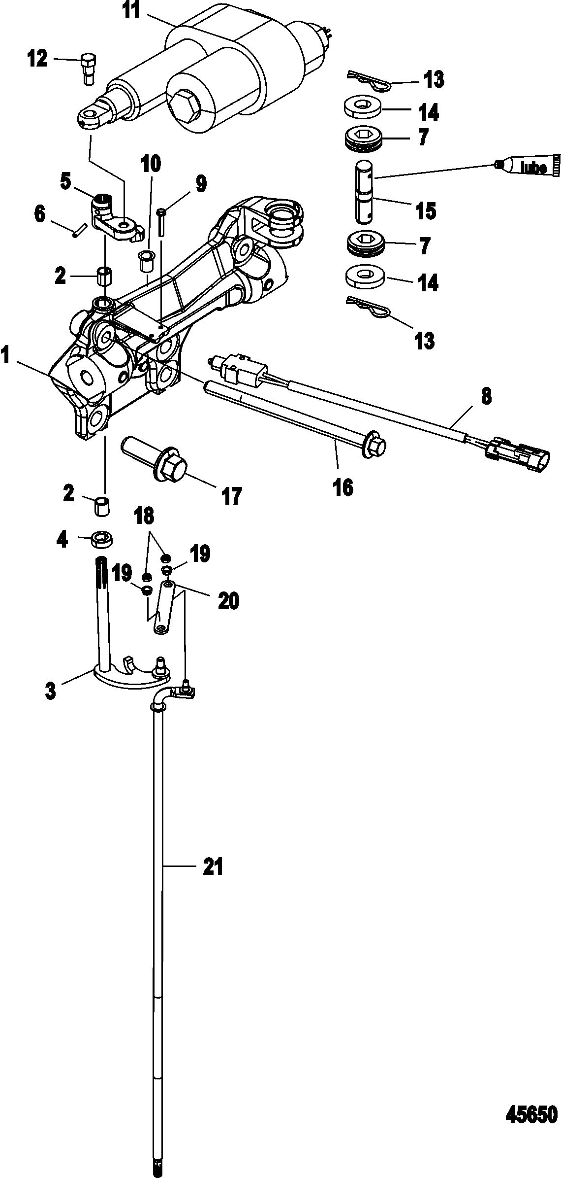MERCURY/MARINER 200/250/300 PRO 4-STROKE VERADO (6 CYLINDER) Upper Shift Components