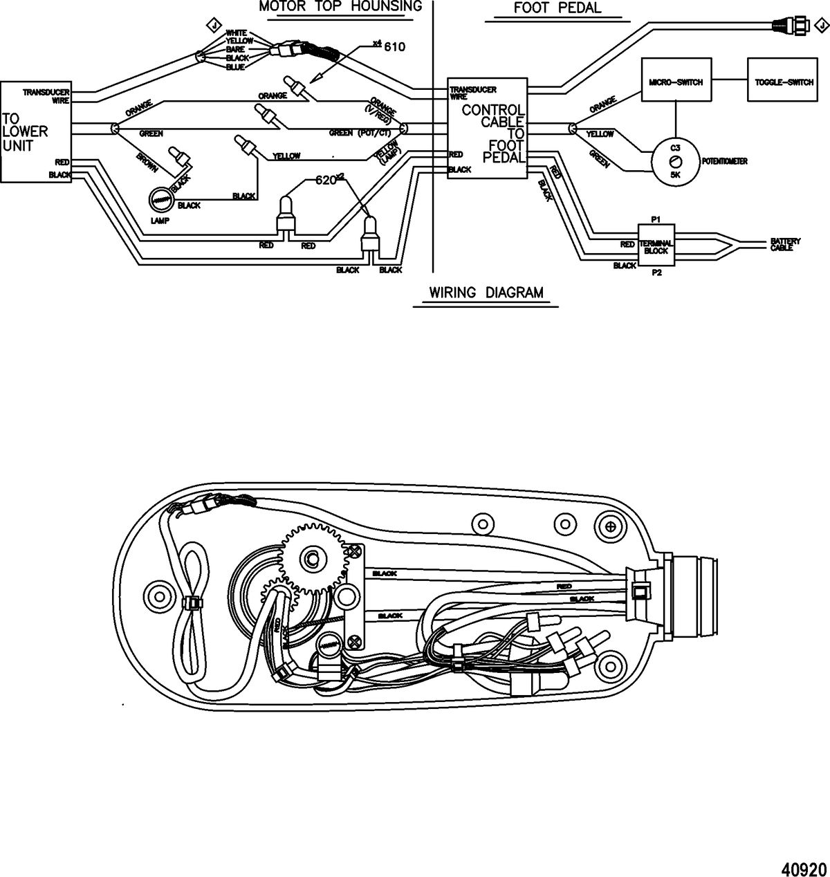 TROLLING MOTOR MOTORGUIDE TOUR LOWRANCE DIGITAL SERIES Wire Diagram(TR70LFBD) (TR82LFBD) (24 Volt)