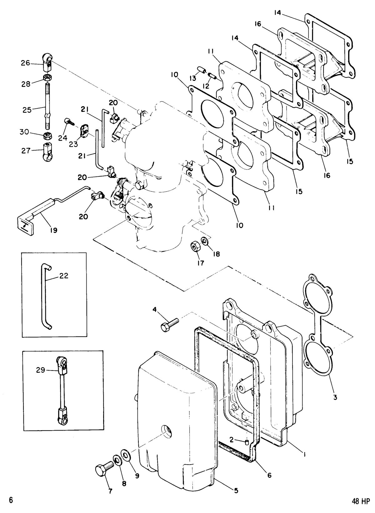 MARINER 48 HORSEPOWER INTAKE MANIFOLD