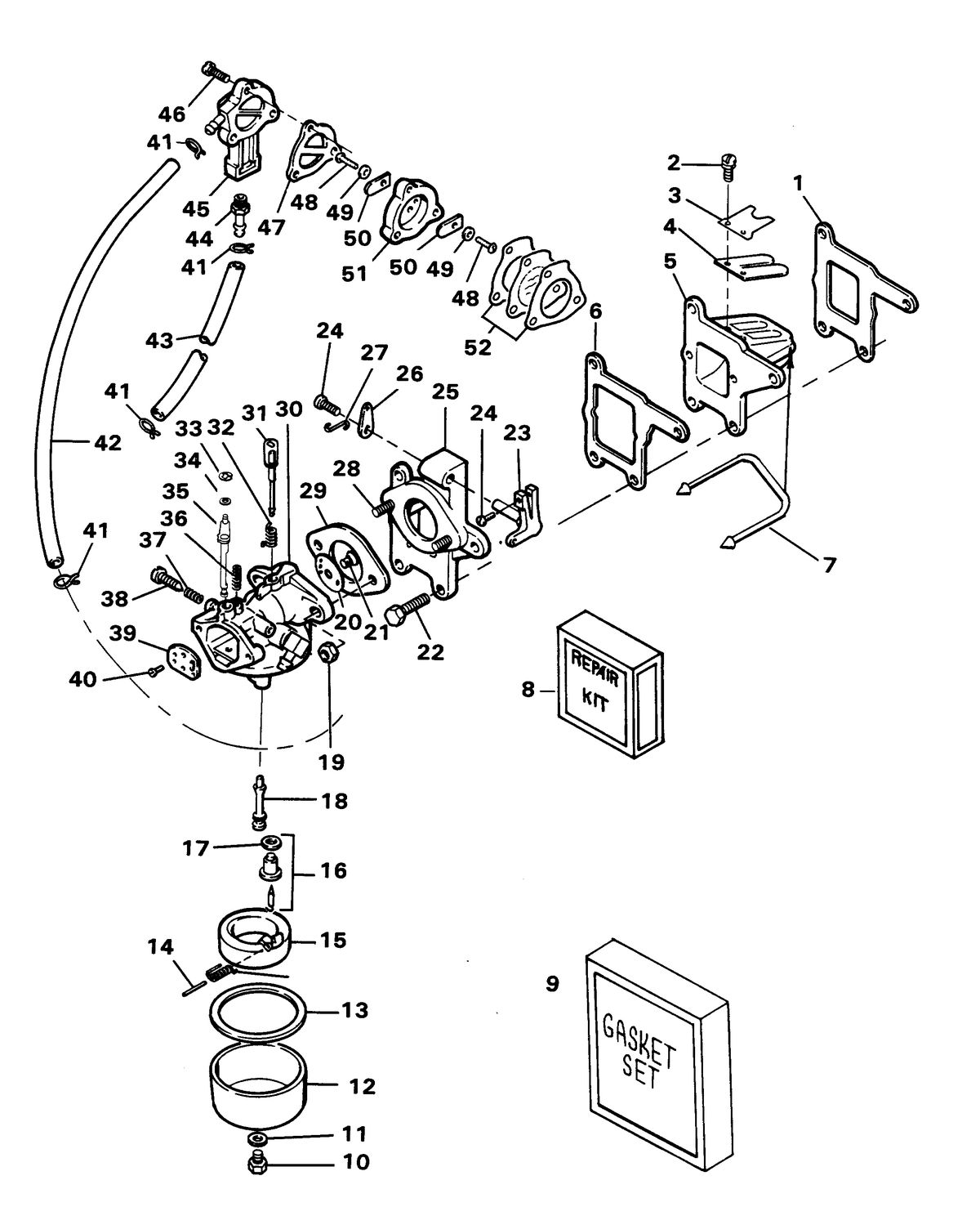 CHRYSLER 7.5 HP FUEL SYSTEM