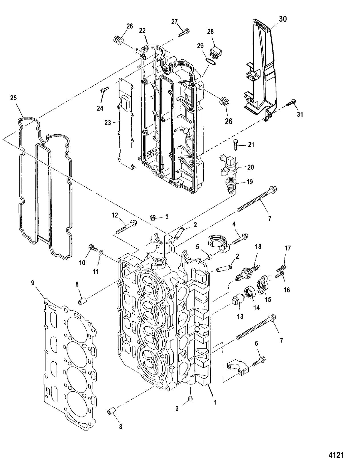 MERCURY/MARINER 115 EFI (4-STROKE) Cylinder Head