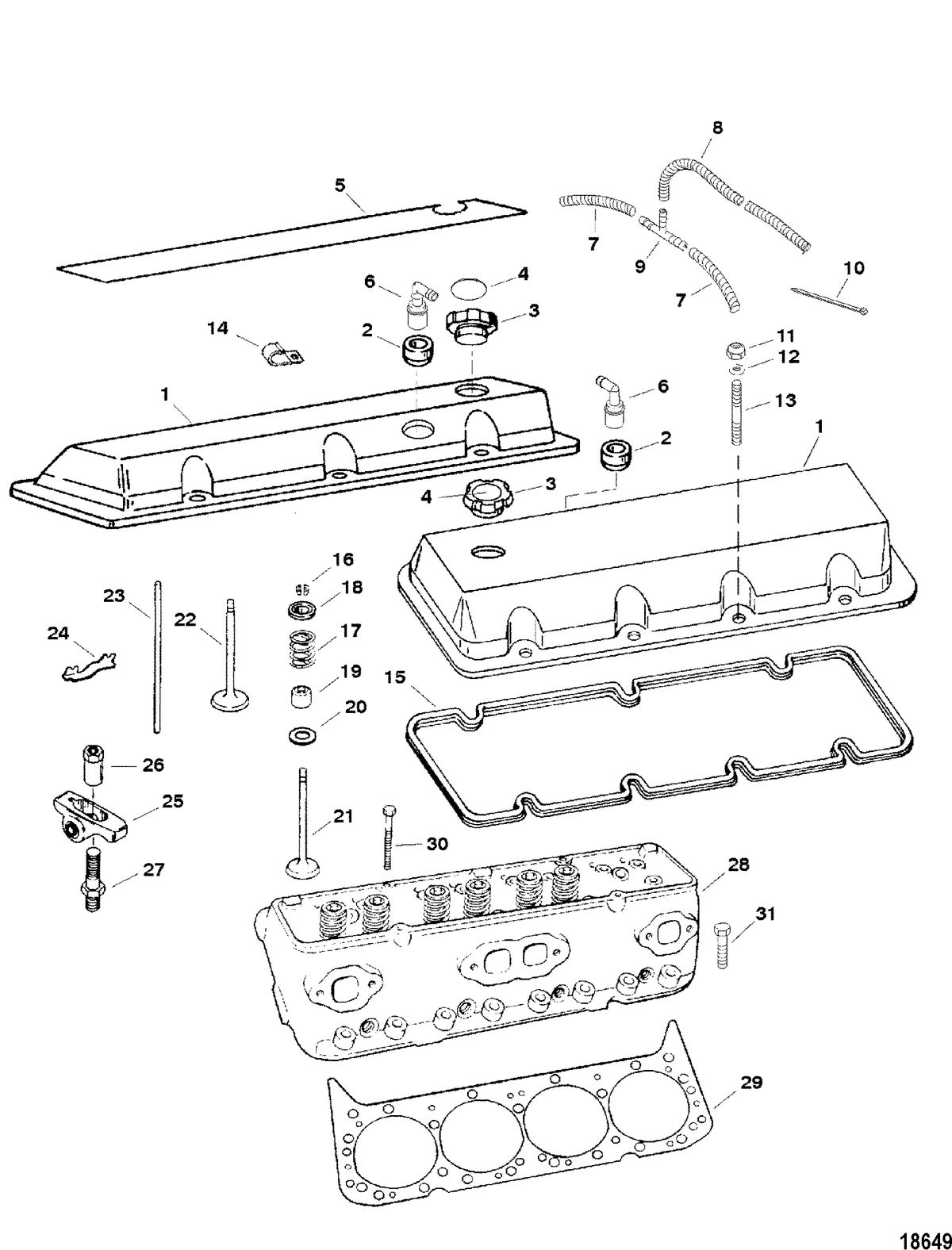 RACE STERNDRIVE 500 EFI Cylinder Head And Rocker Cover