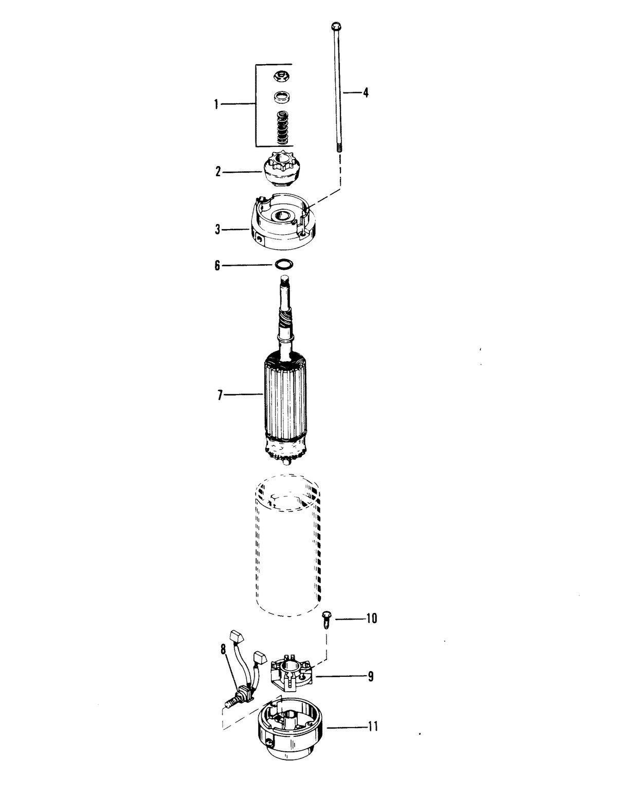 RACE OUTBOARD 2.4L (EFI) BASS/OFFSHORE STARTER MOTOR ASSEMBLY