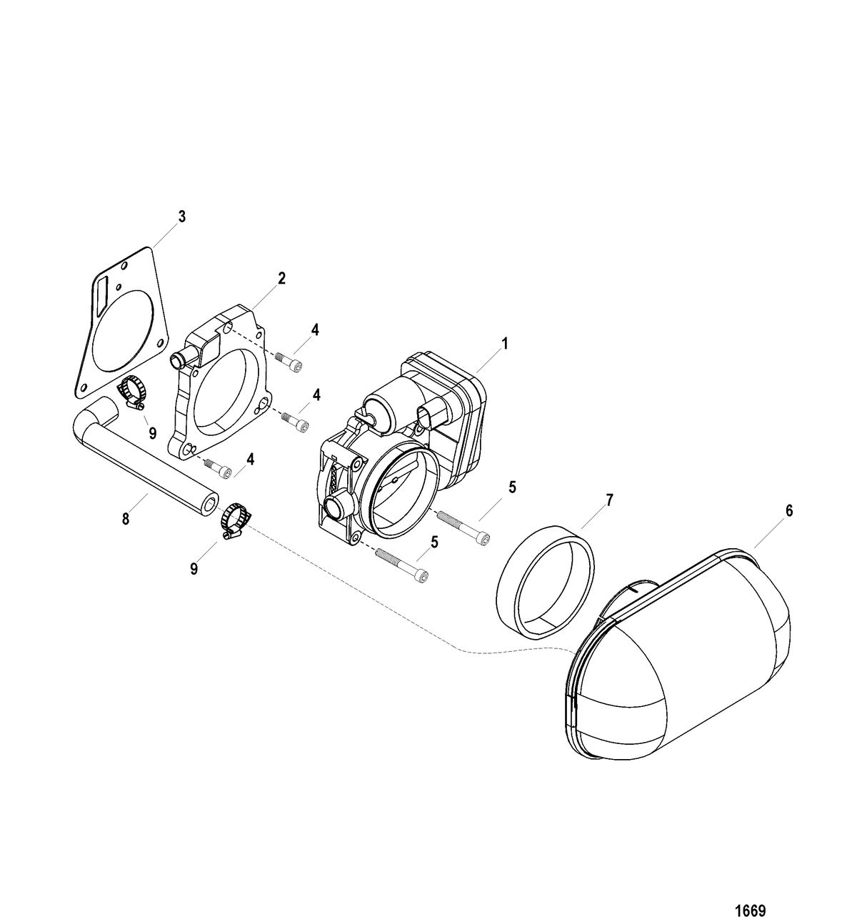 MERCRUISER 8.1L TOWSPORT MPI Throttle Body, Digital Throttle, Shift