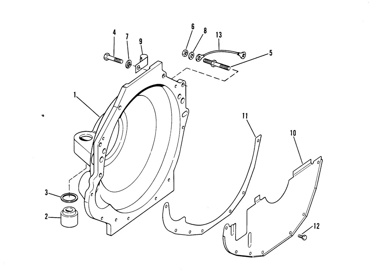 MERCRUISER 320 H.P. E.F.I ALPHA ONE ENGINE FLYWHEEL HOUSING