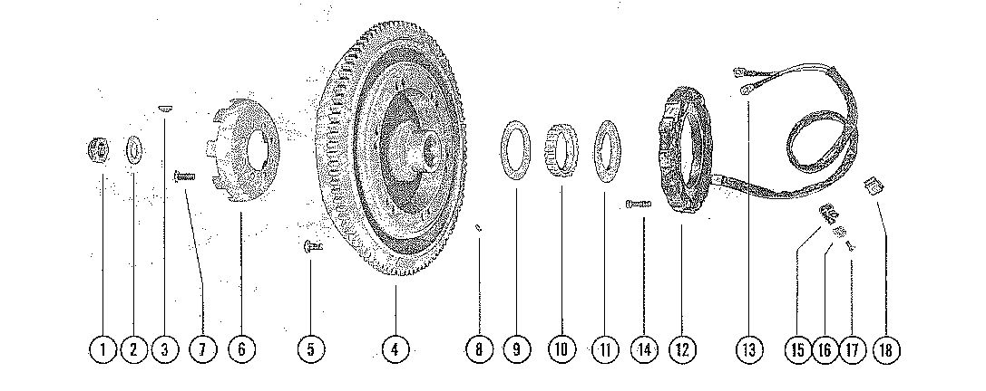 MERCURY MERC 650 FLYWHEEL ASSEMBLY AND STATOR