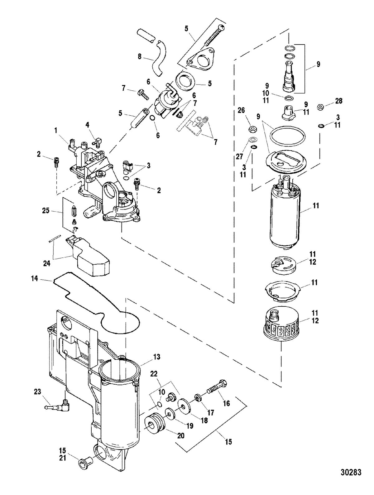 SPORTJET 240 EFI M2 JET DRIVE Fuel Management Components