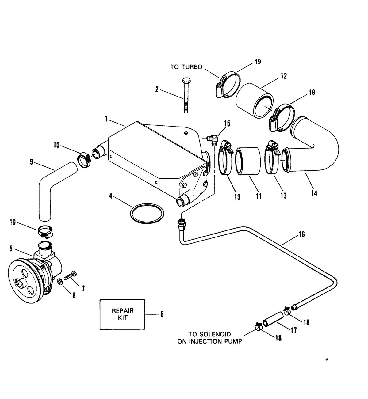 MERCRUISER D7.3L/270 DIESEL ENGINE (STERN DRIVE/INBOARD) AFTERCOOLER (INBOARD)
