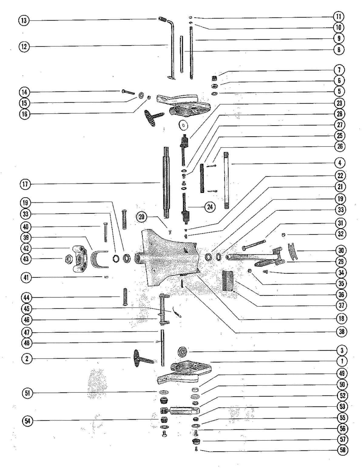 MERCURY MERC 800E CLAMP AND SWIVEL BRACKET ASSEMBLY
