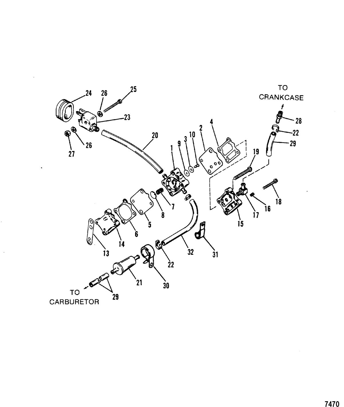 MERCURY/MARINER 45 HP Fuel Pump