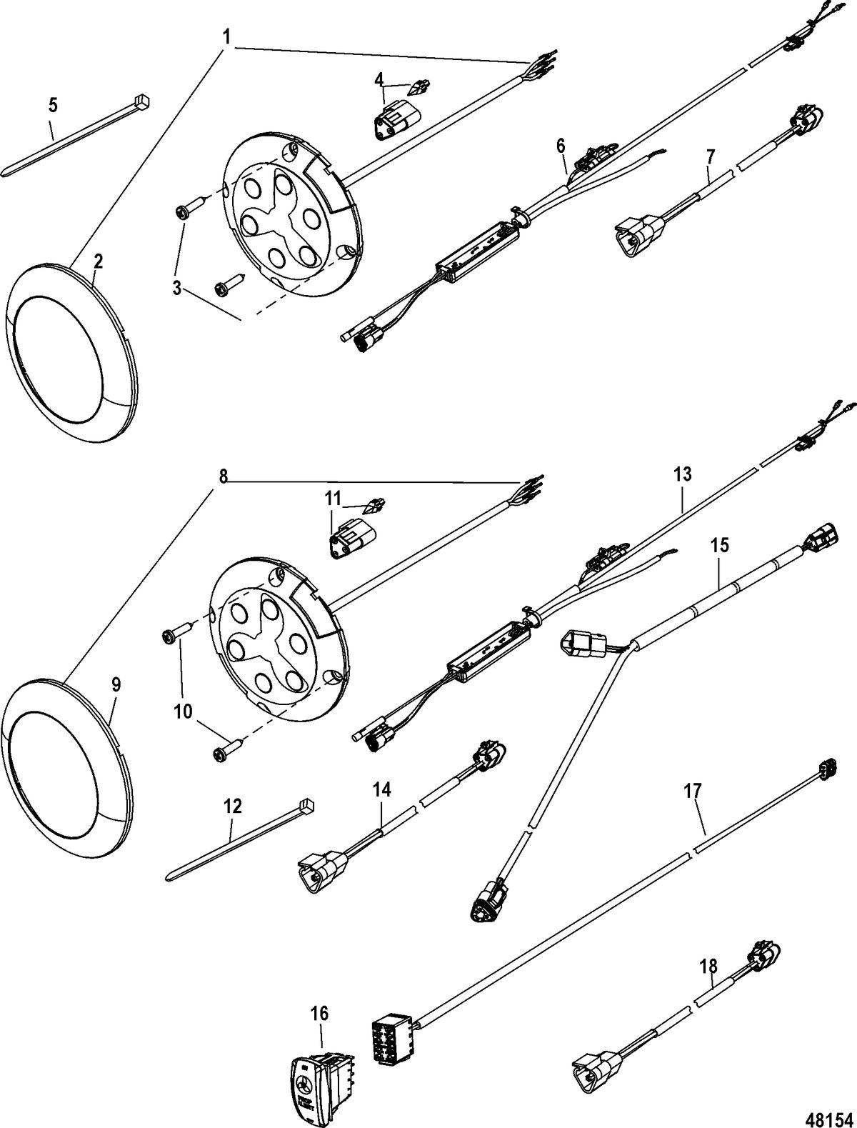 ACCESSORIES ELECTRICAL COMPONENTS AND HARNESSES Moving Prop Alert Light System-Round, One / Two Lights