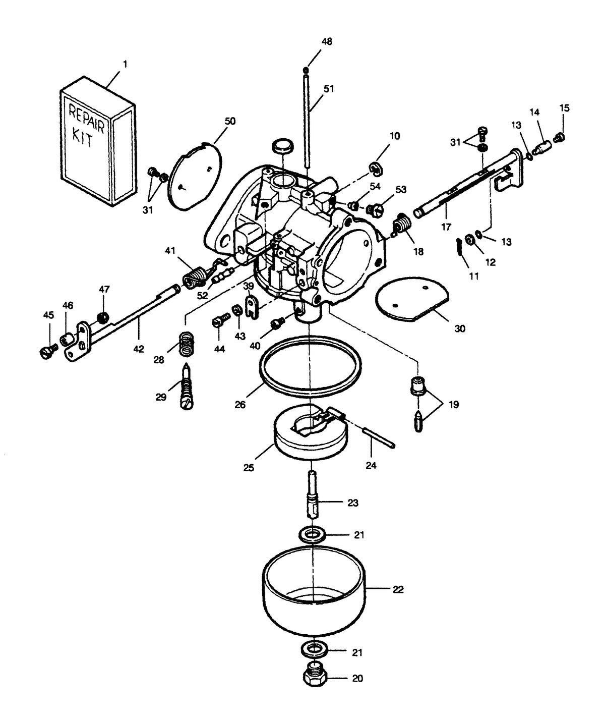 FORCE FORCE 1989 125 HP "A" MODEL L-DRIVE CARBURETOR
