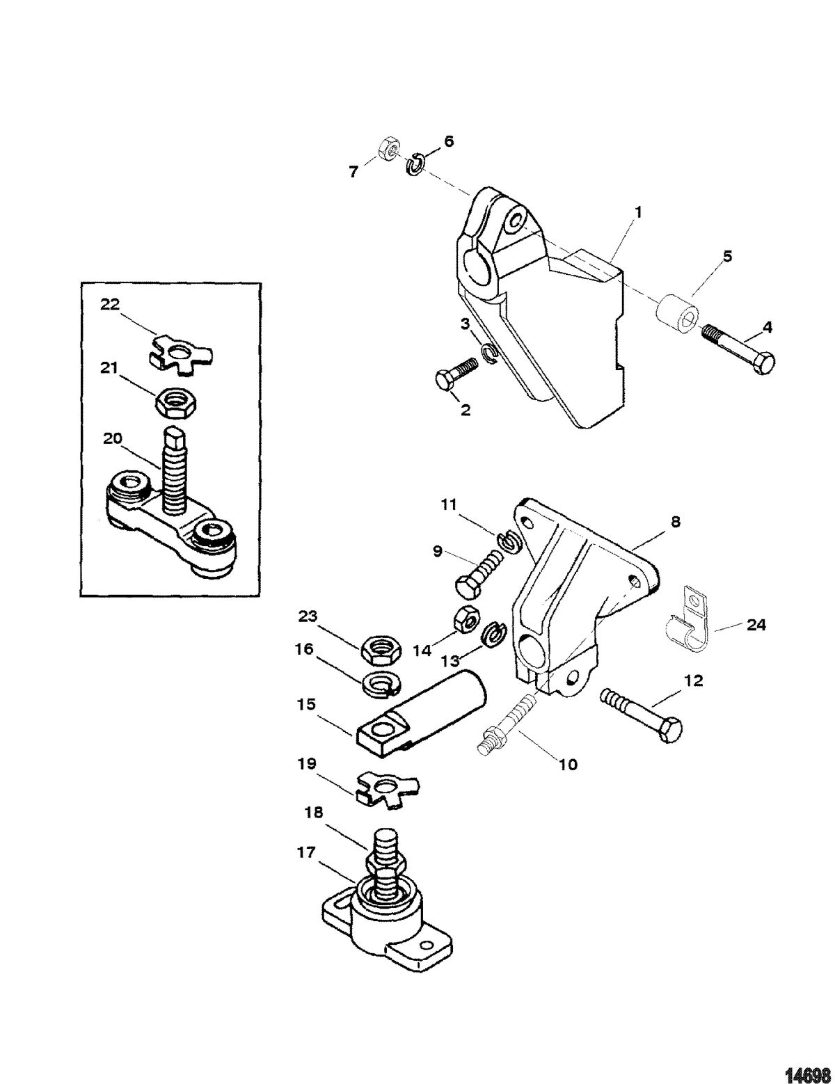 MERCRUISER 350 MAG MPI (GEN+)MIE Transmisstion and Engine Mounting(Borg Warner 71C & 72C)