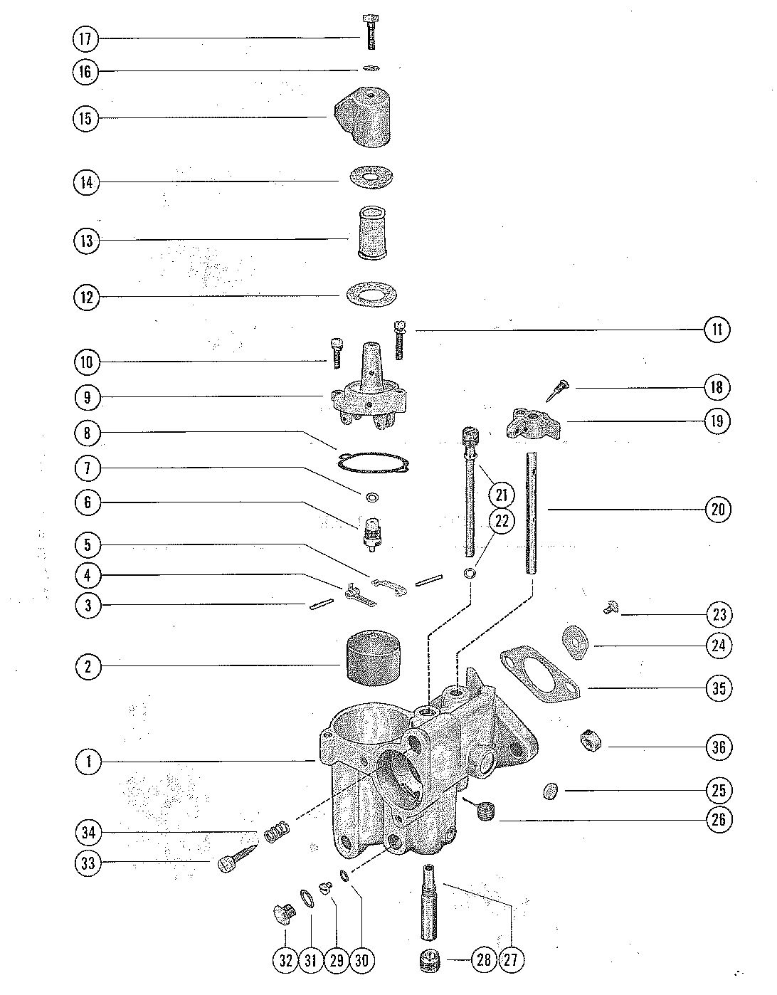 MERCURY MERC 350 CARBURETOR ASSEMBLY