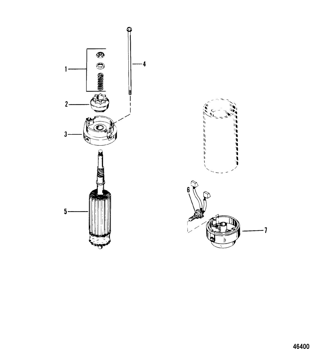 MERCURY 3.4 LITRE STARTER MOTOR ASSEMBLY(BOSCH)