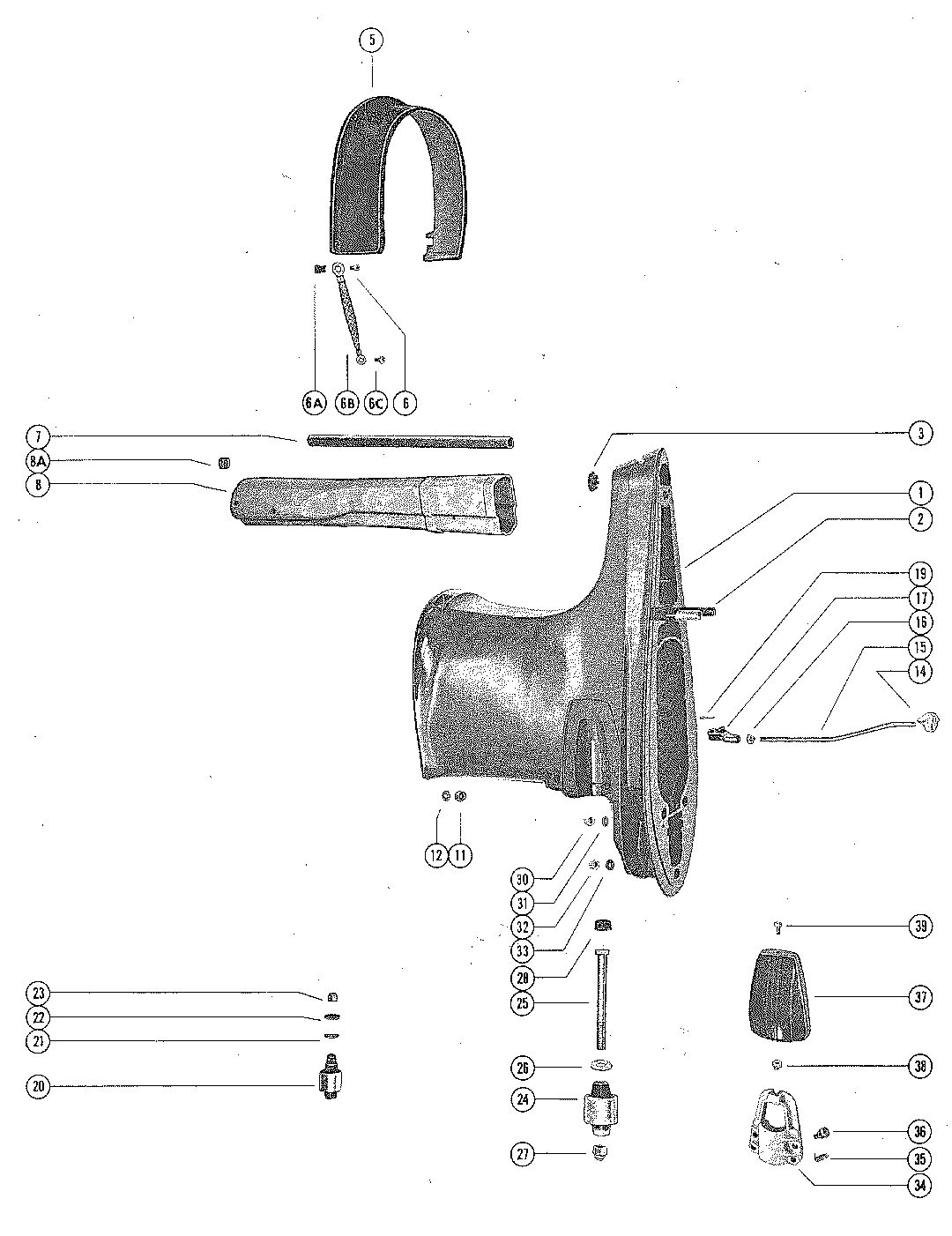 MARINER 140 HORSEPOWER DRIVE SHAFT HOUSING ASSEMBLY