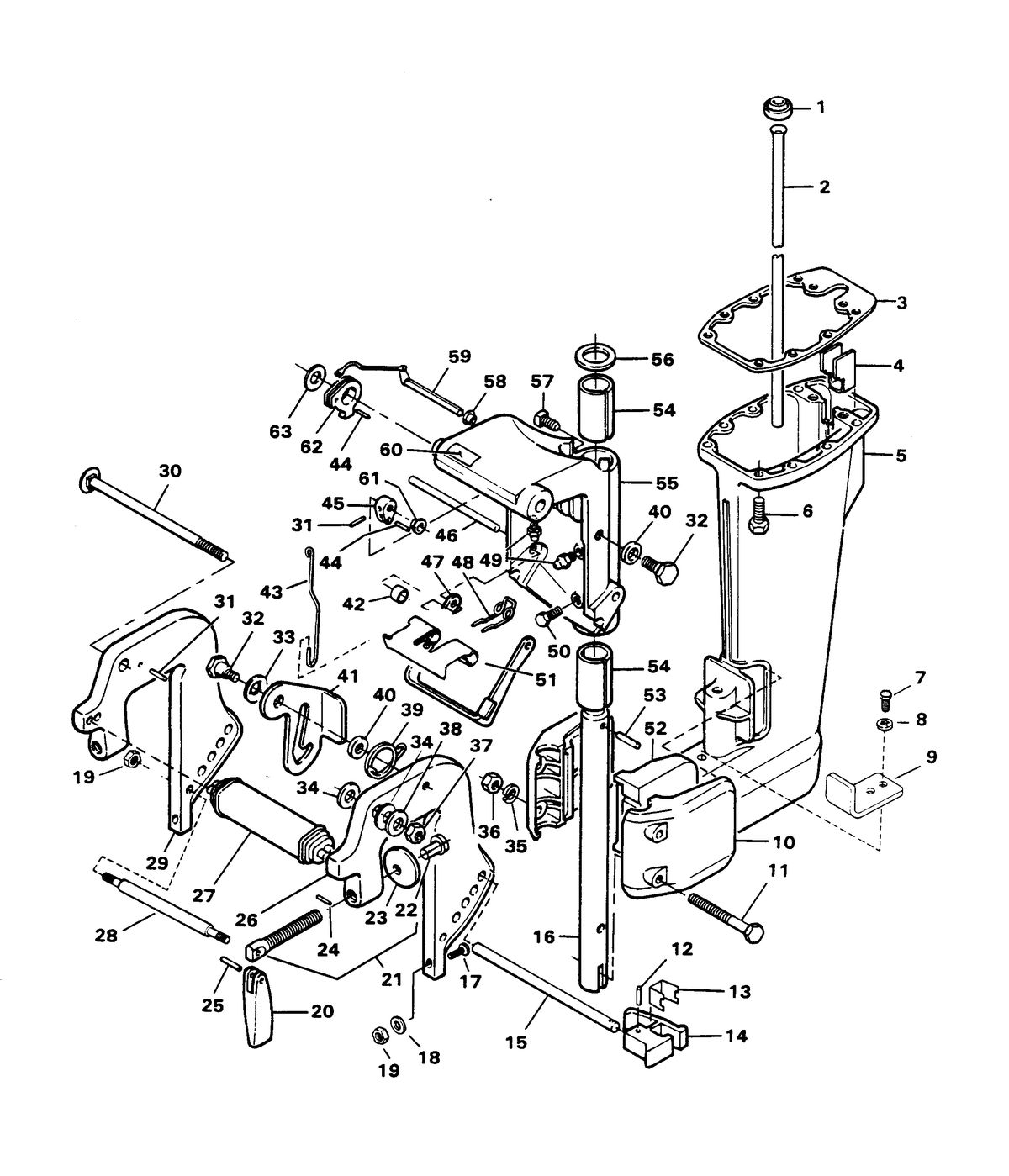 CHRYSLER 7.5 H.P. MOTOR LEG