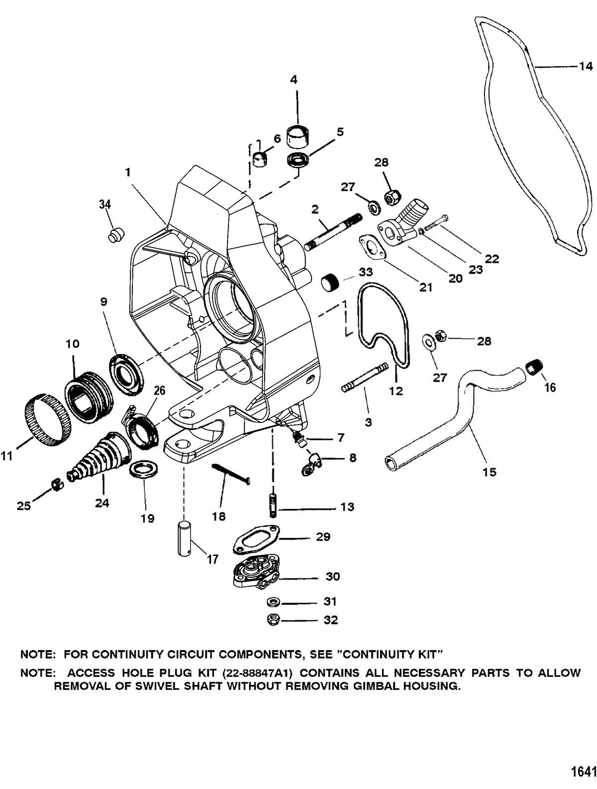 MERCRUISER BRAVO-I XR/XZ STERNDRIVE AND TRANSOM ASSEMBLY Gimbal Housing
