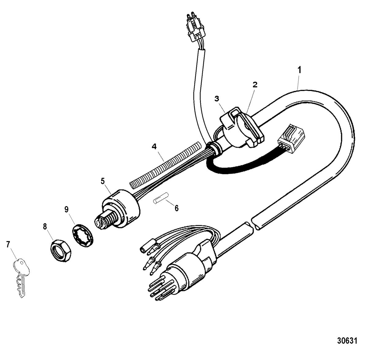 SPORTJET 240 EFI M2 JET DRIVE Key Switch Assembly