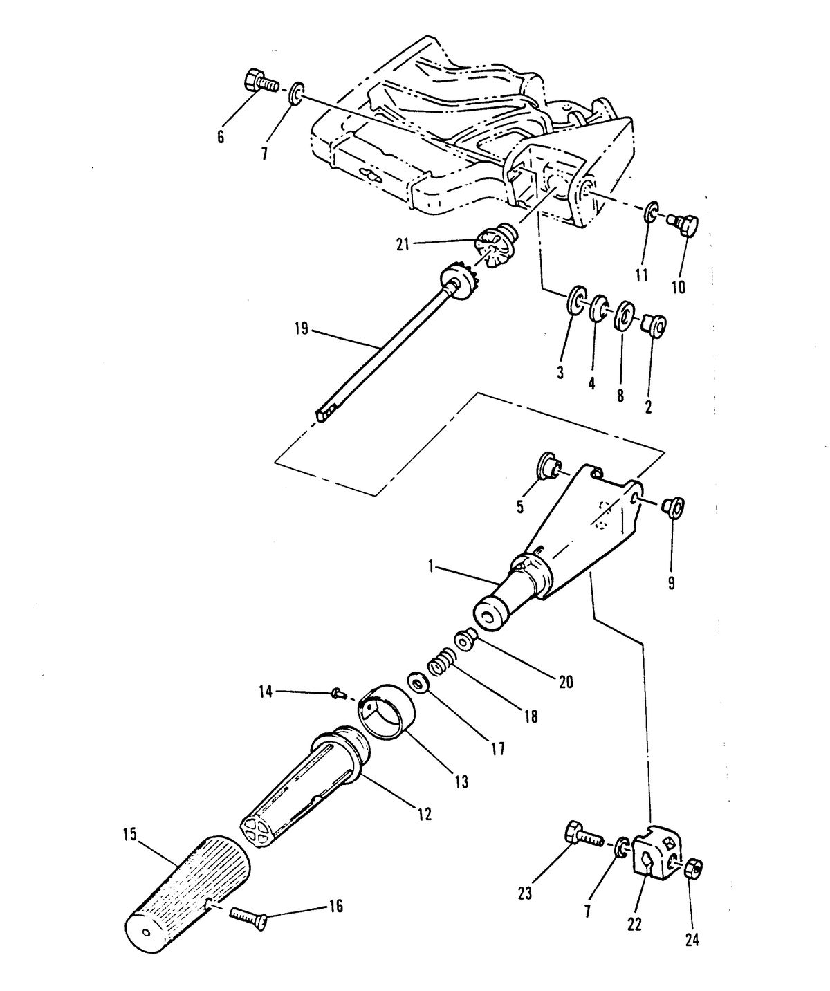 MARINER 9.9 H.P. STEERING HANDLE
