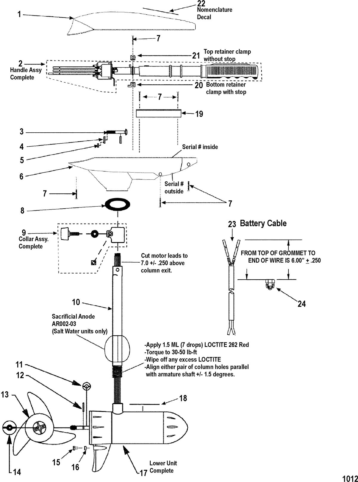 TROLLING MOTOR MOTORGUIDE ENERGY SERIES Complete Trolling Motor(Model ET45 / EHB45) (12 Volt)