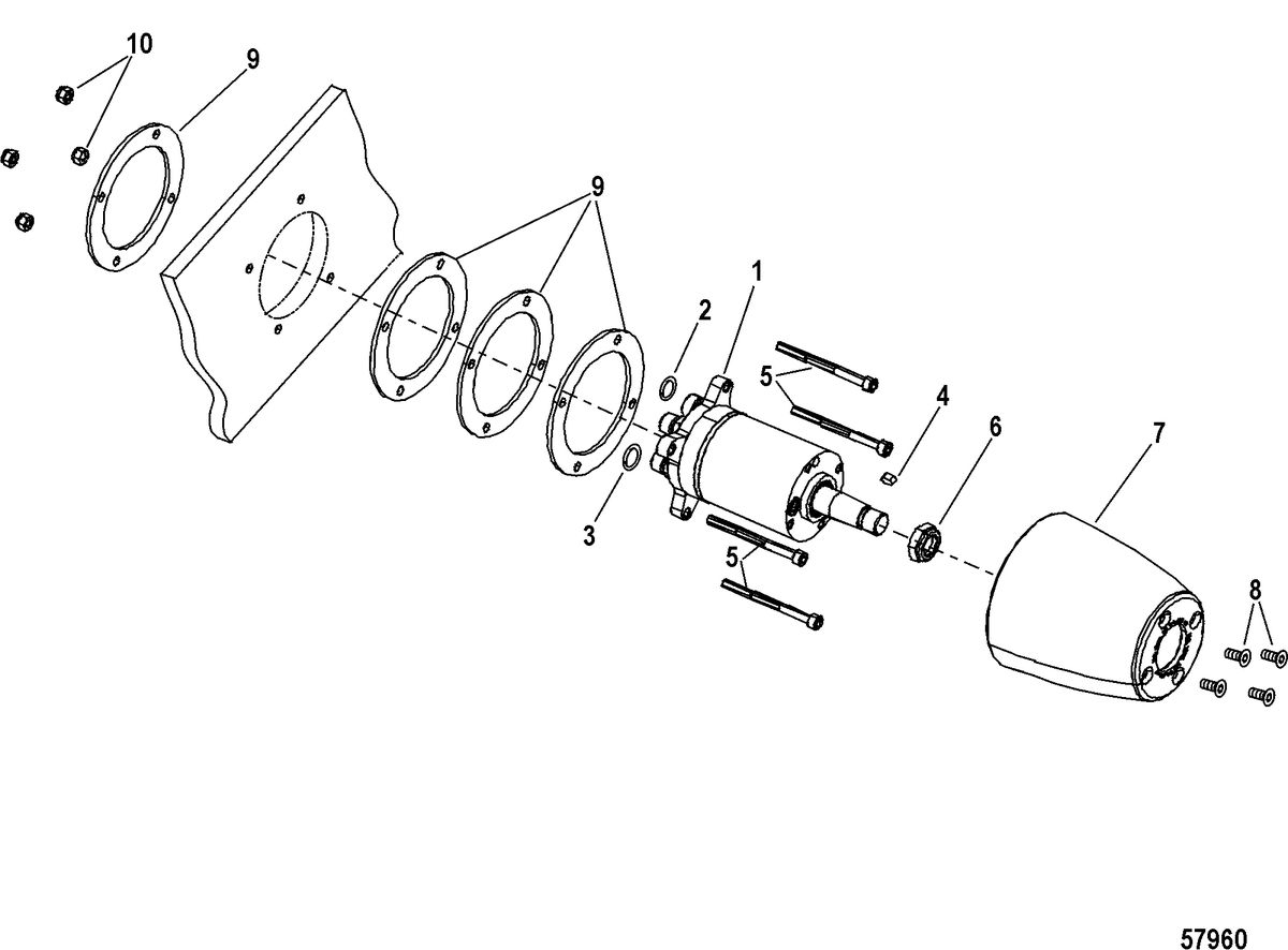 MERCURY/MARINER 200/225/250/275/300 4-STROKE VERADO (6 CYLINDER) Steering Helm Kit-Standard(892557A02, 892380A02, 892558A02)