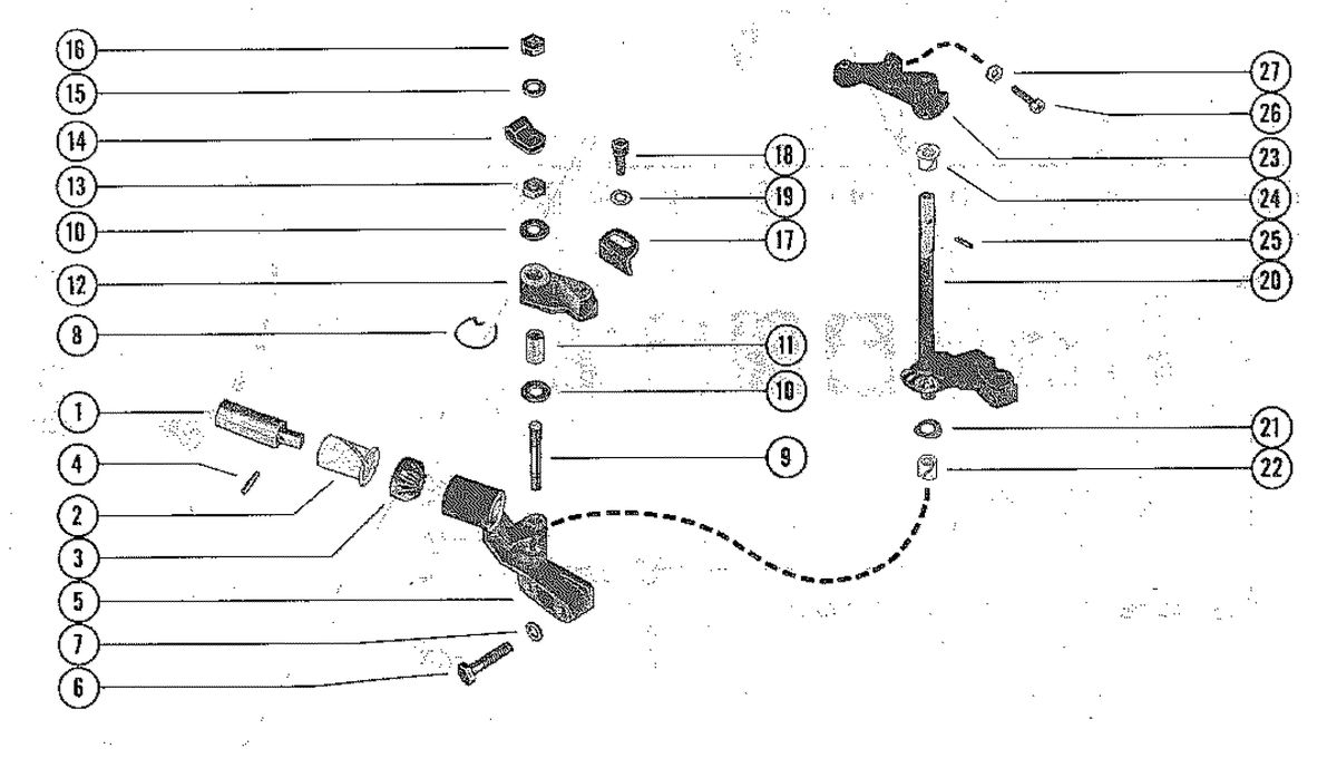 MERCURY MERC 110 THROTTLE CONTROL LINKAGE