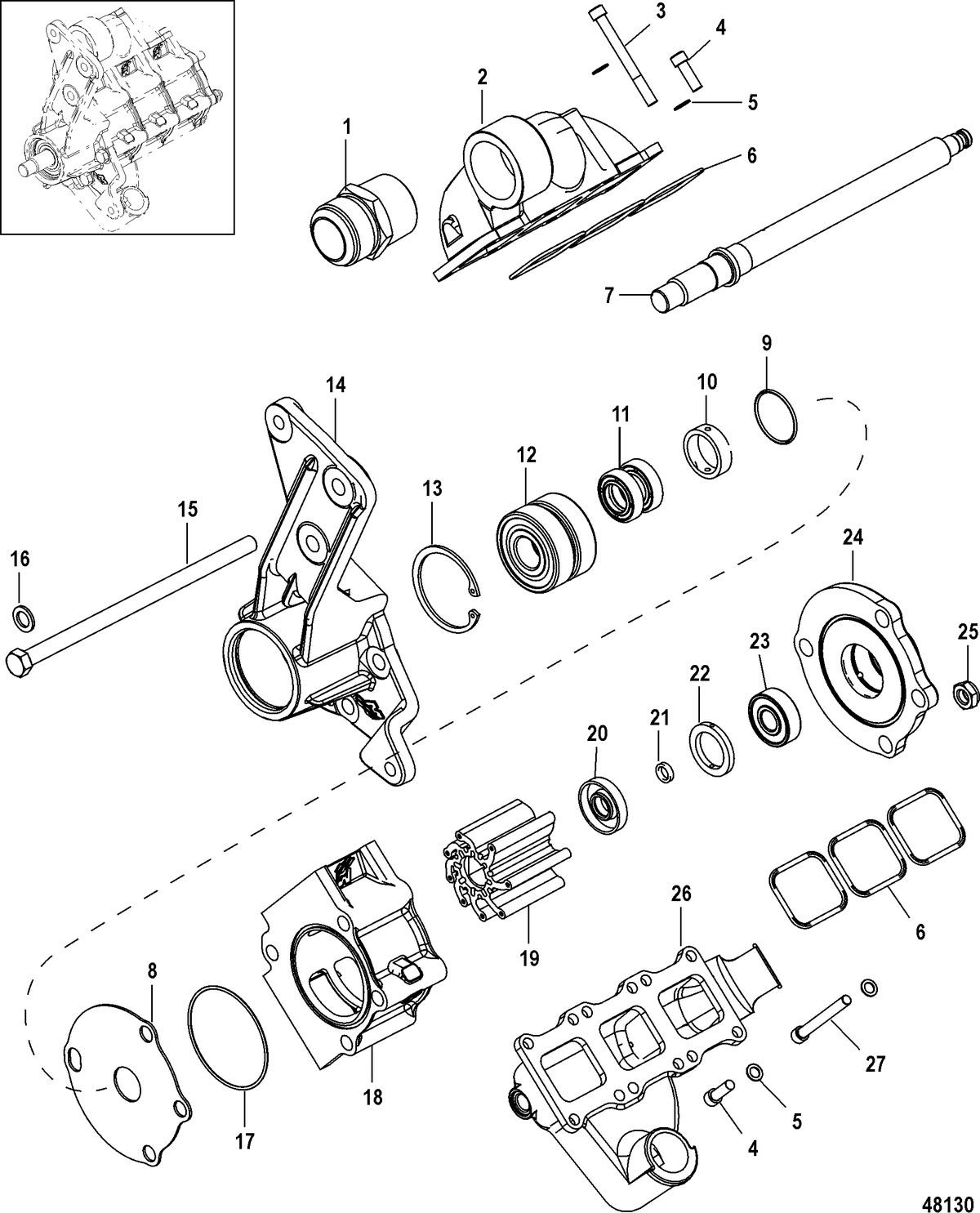RACE STERNDRIVE RACE 1100 QC4V Sea Water Pump Components