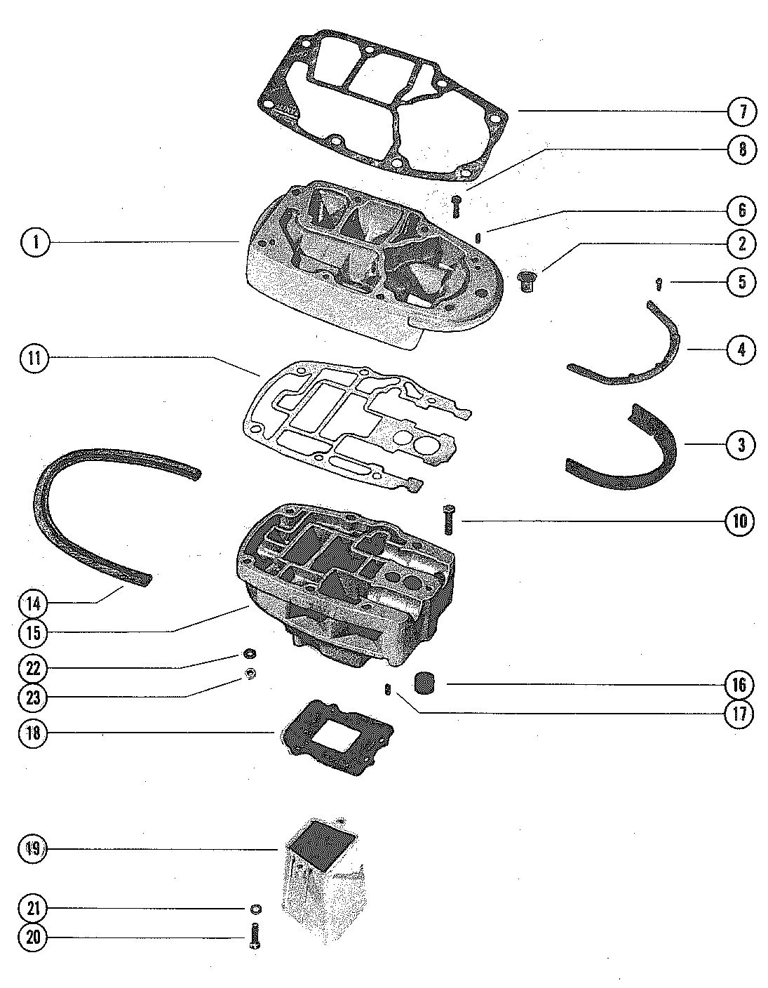 MERCURY MERC 140 EXHAUST EXTENSION PLATE
