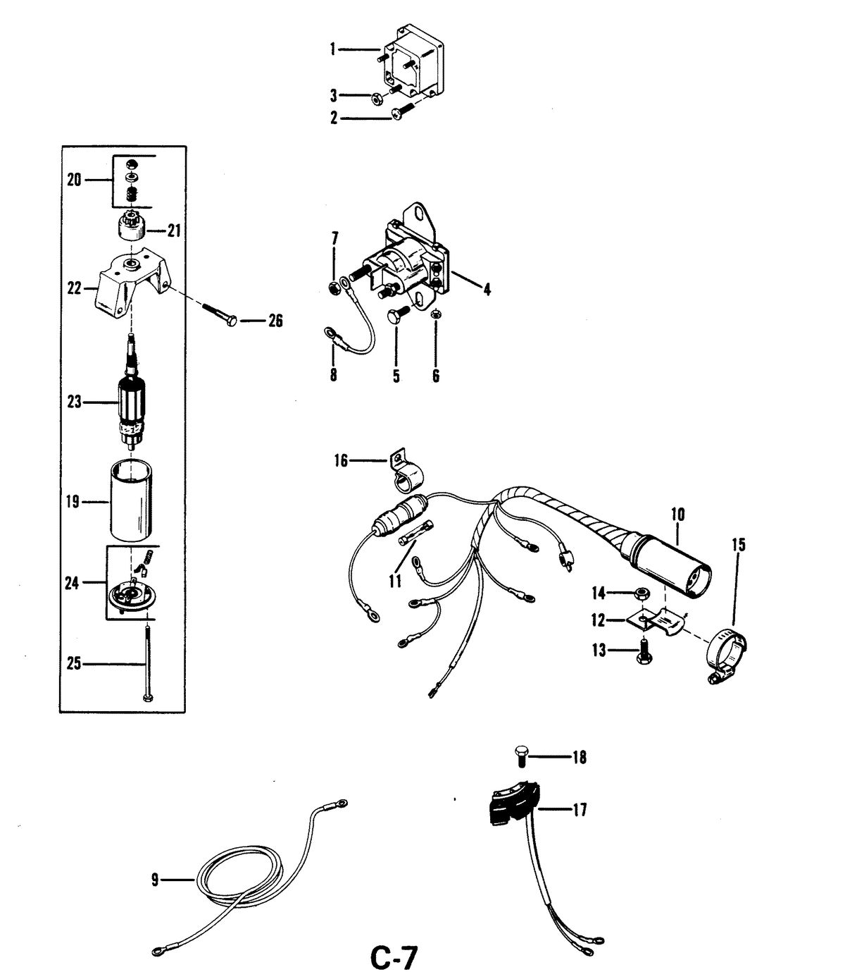MERCURY MERCURY 18/25 ELECTRIC COMPONENTS