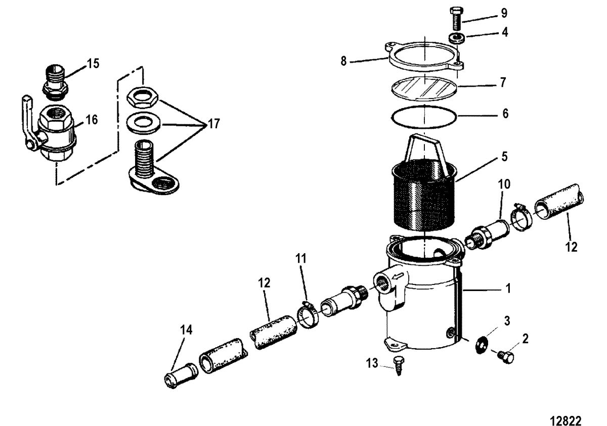 MERCRUISER CUMMINS/MERCRUSER DIESEL4.2L/300 Seawater Filter