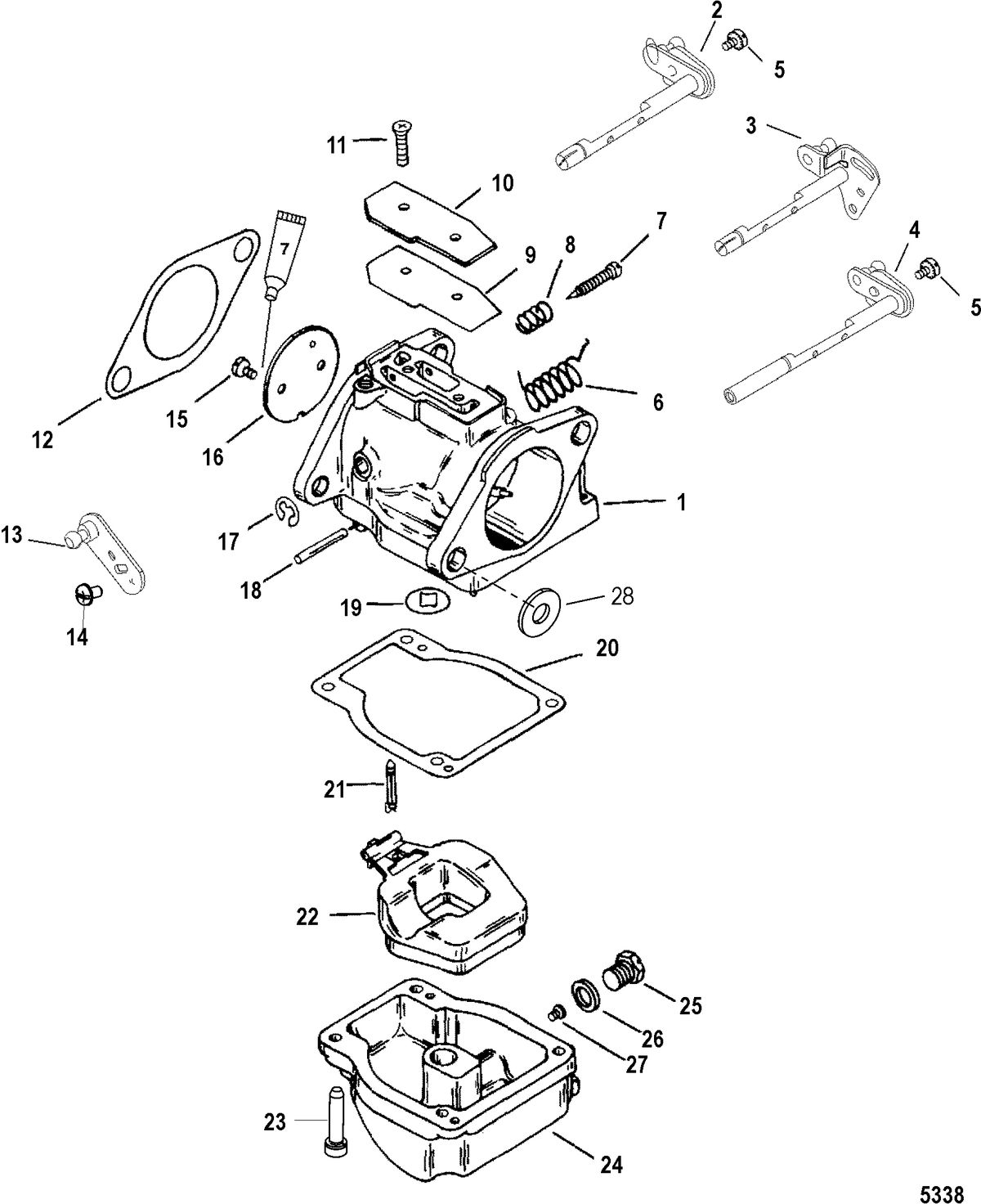 MERCURY/MARINER 55/60/45 JET/60 BIGFOOT (2-STROKE) Carburetor