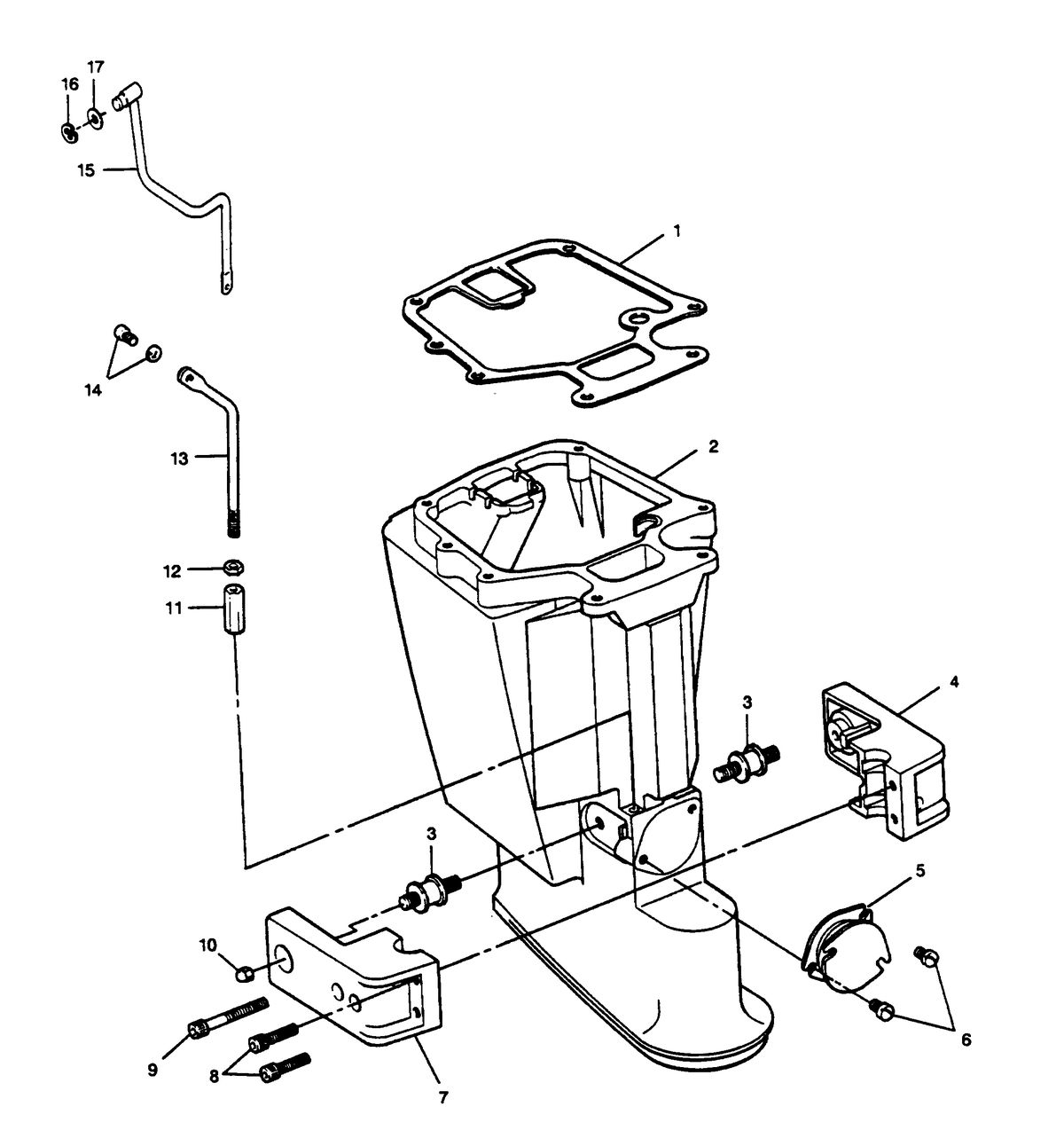FORCE FORCE 1989 35 H.P. "C" MODELS MOTOR LEG