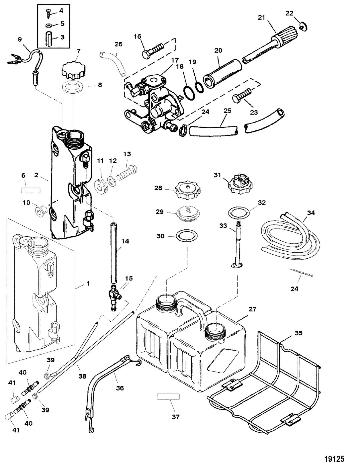 MERCURY/MARINER 225/250 3.0L EFI Oil Injection Components