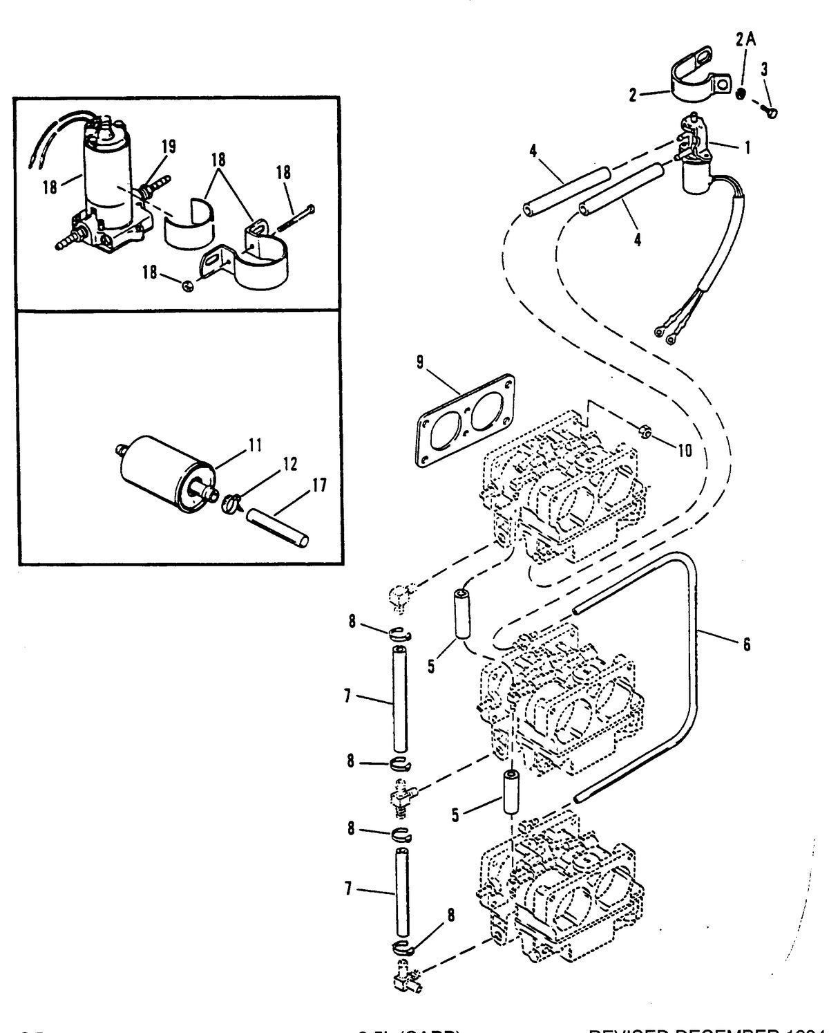 RACE OUTBOARD 2.5L (CARB) FUEL LINES