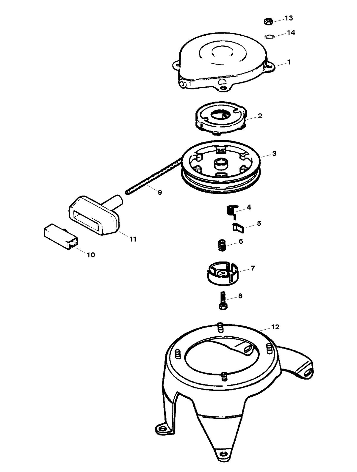 FORCE 5 H.P. STARTER ASSEMBLY