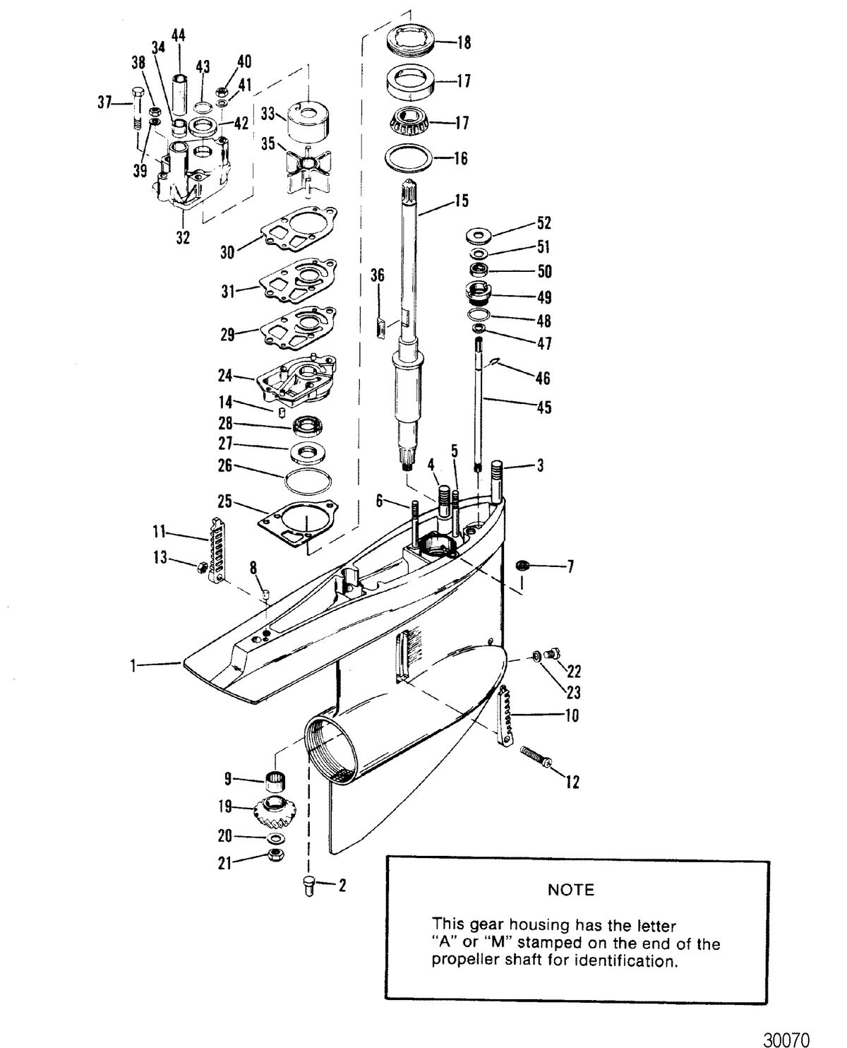 MERCRUISER R/MR ALPHA ONE STERNDRIVE GEAR HOUSING(DRIVESHAFT) - MR