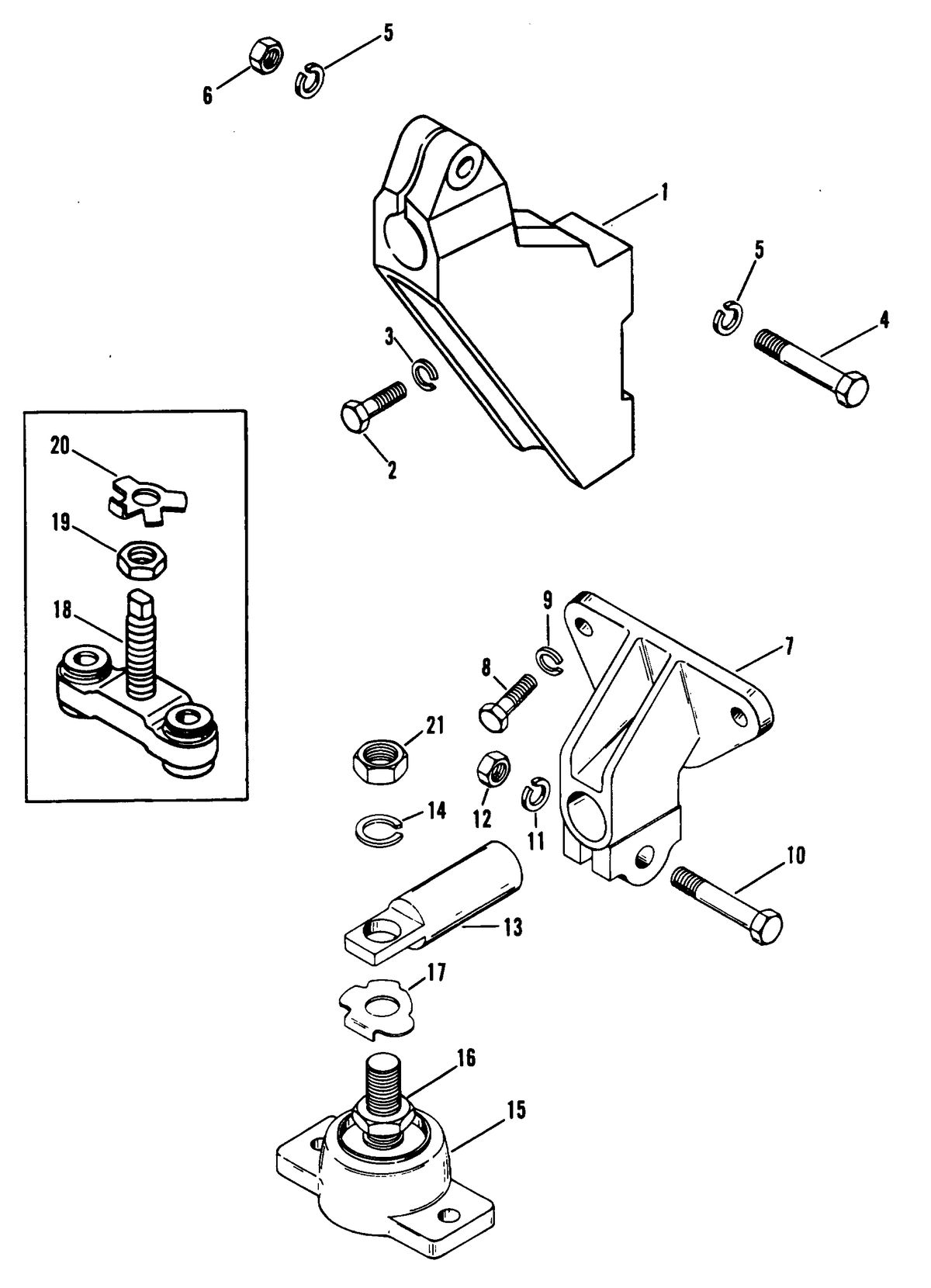 MERCRUISER 454 EFI SKI ENGINE TRANSMISSION AND ENGINE MOUNTING