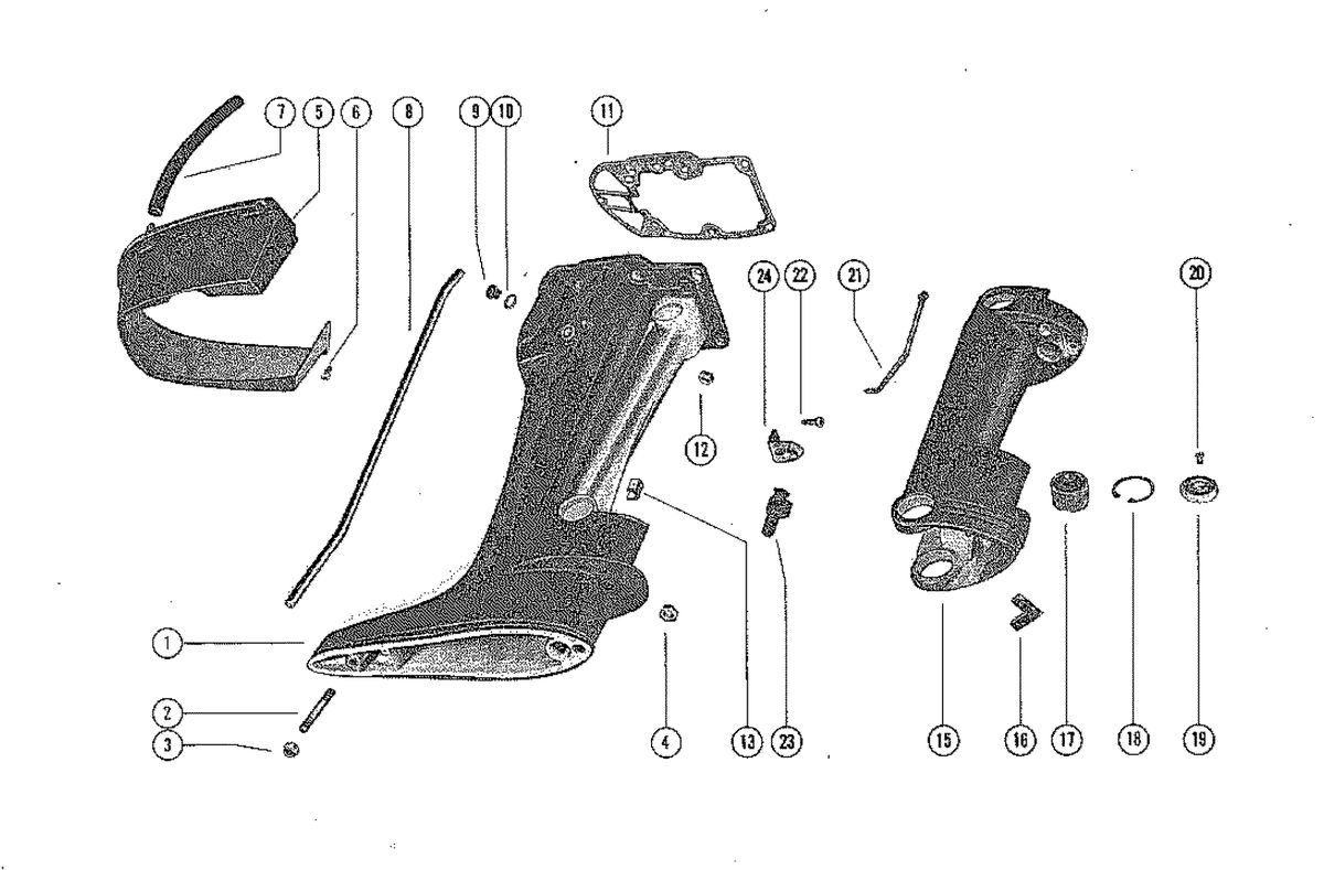 MERCURY MERC 110 DRIVE SHAFT HOUSING ASSEMBLY