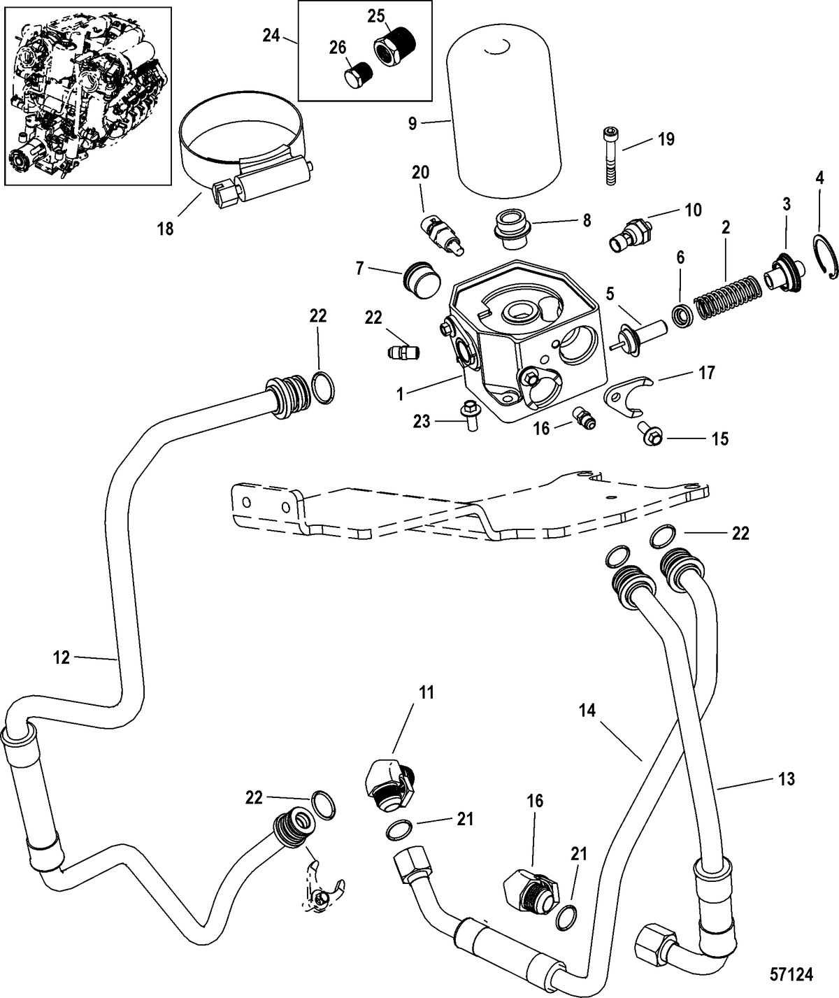 RACE STERNDRIVE RACE 1100 QC4V Oil Filter(0M971885 and Above)