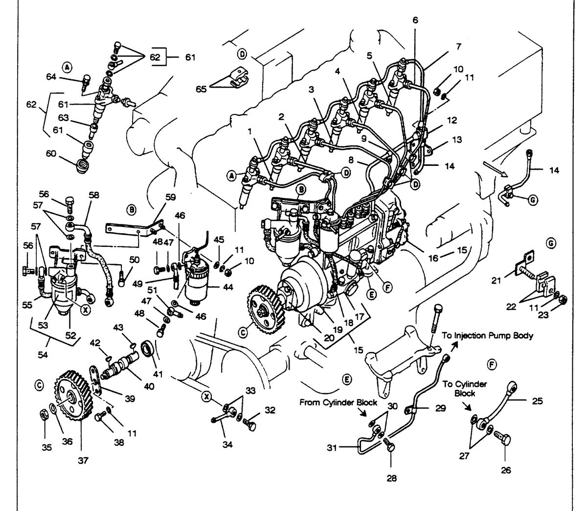 U.S. MARINE US MARINE EH 700TI DIESEL FUEL SYSTEM FIGURE 1-J3