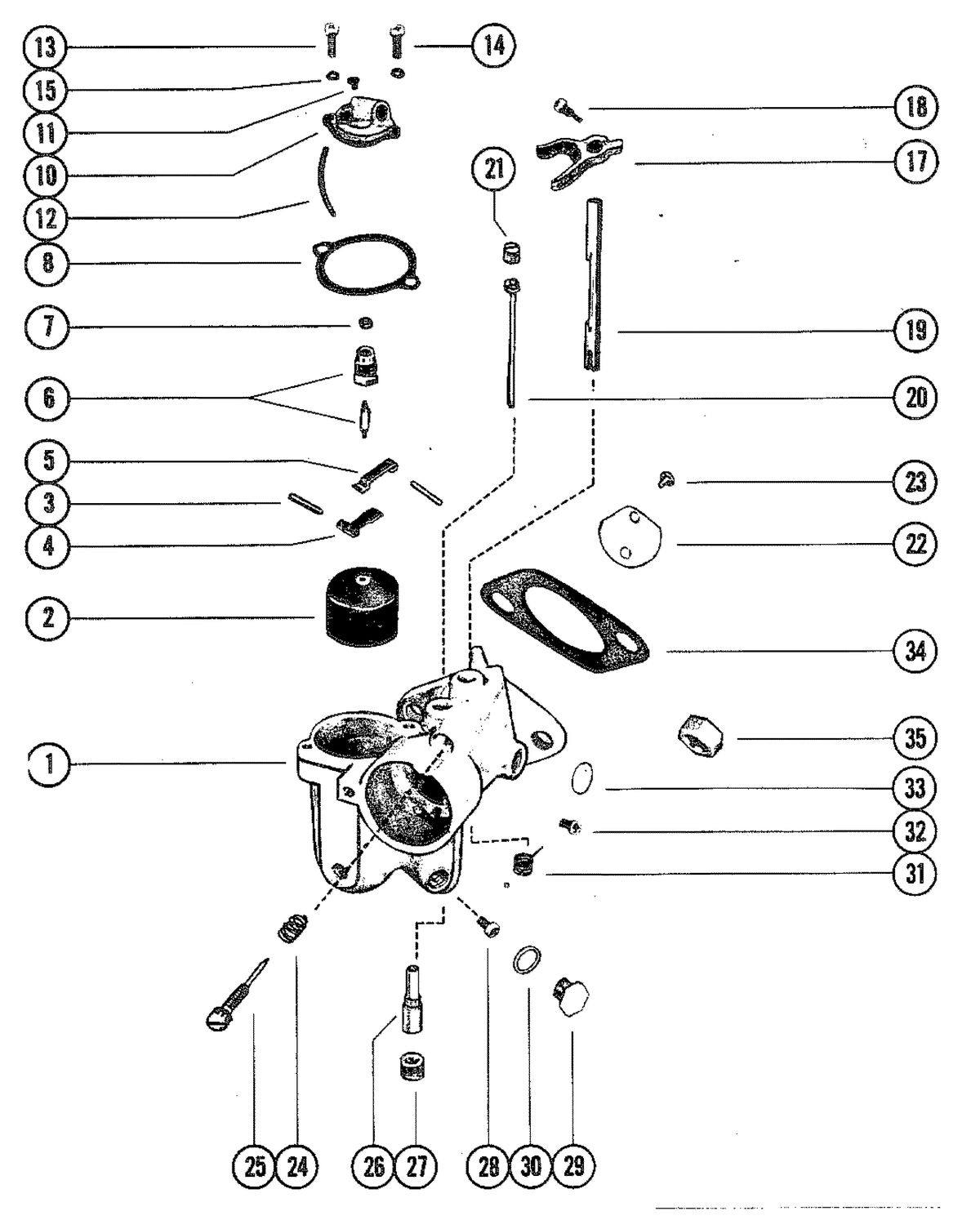 MERCURY MERC 90 CARBURETOR ASSEMBLY