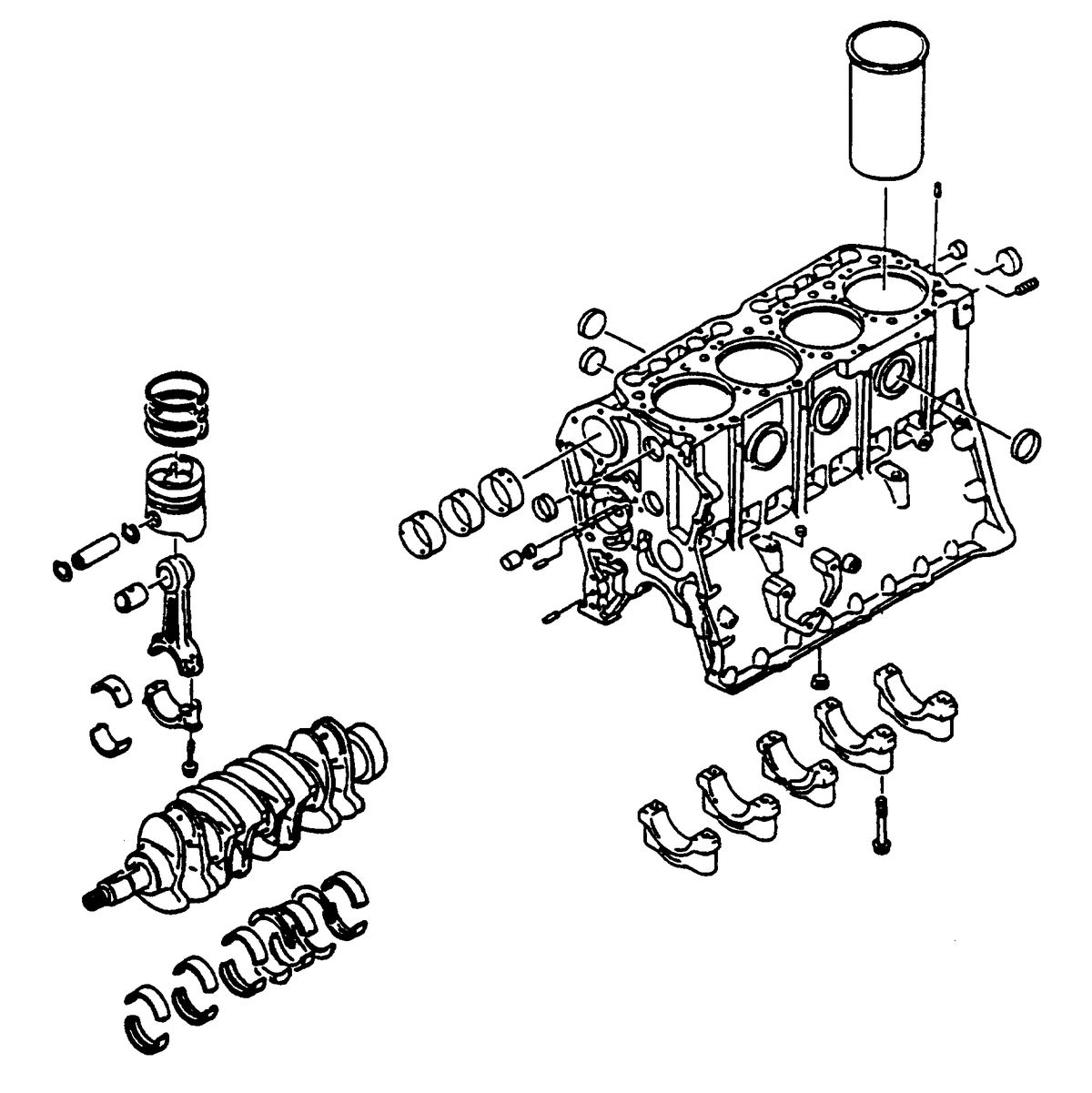 MERCRUISER HINO DIESEL 210 H.P. SHORT BLOCK